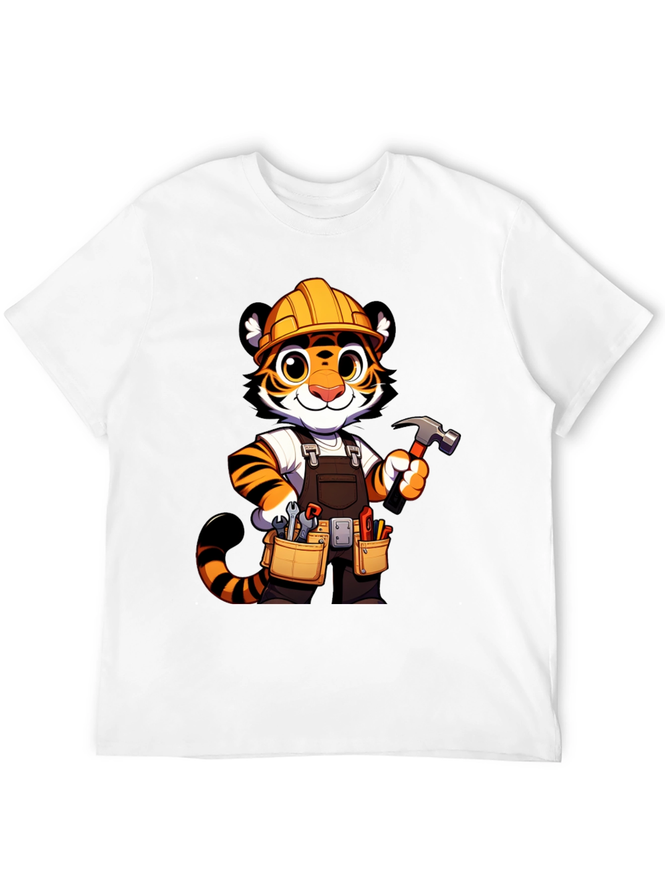 Cartoon Tiger Builder Graphic Tee