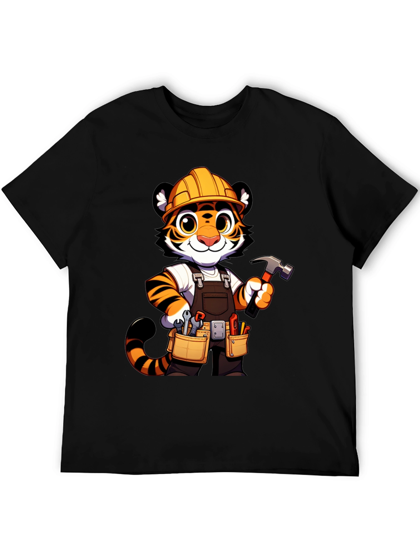 Cartoon Tiger Builder Graphic Tee