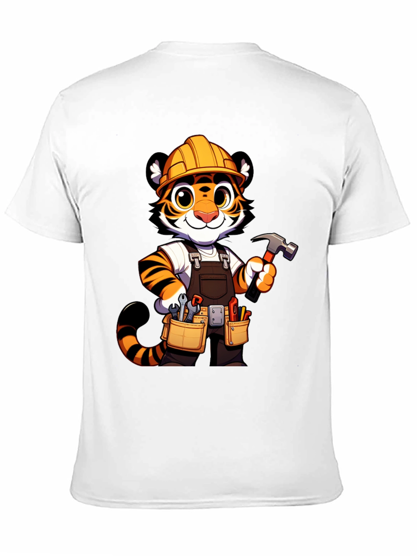 Cartoon Tiger Builder Graphic Tee
