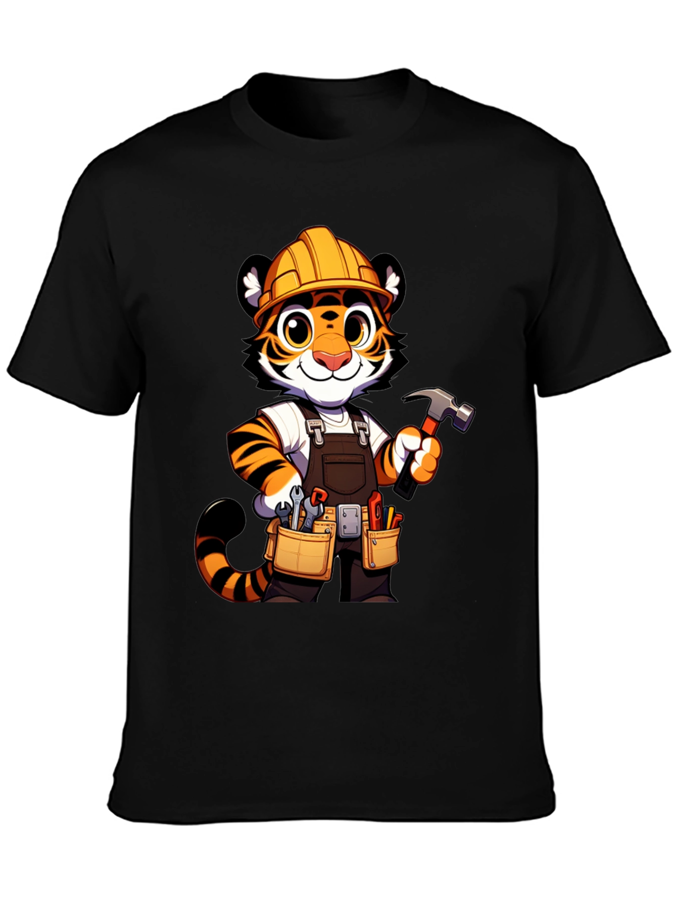 Cartoon Tiger Builder Graphic Tee