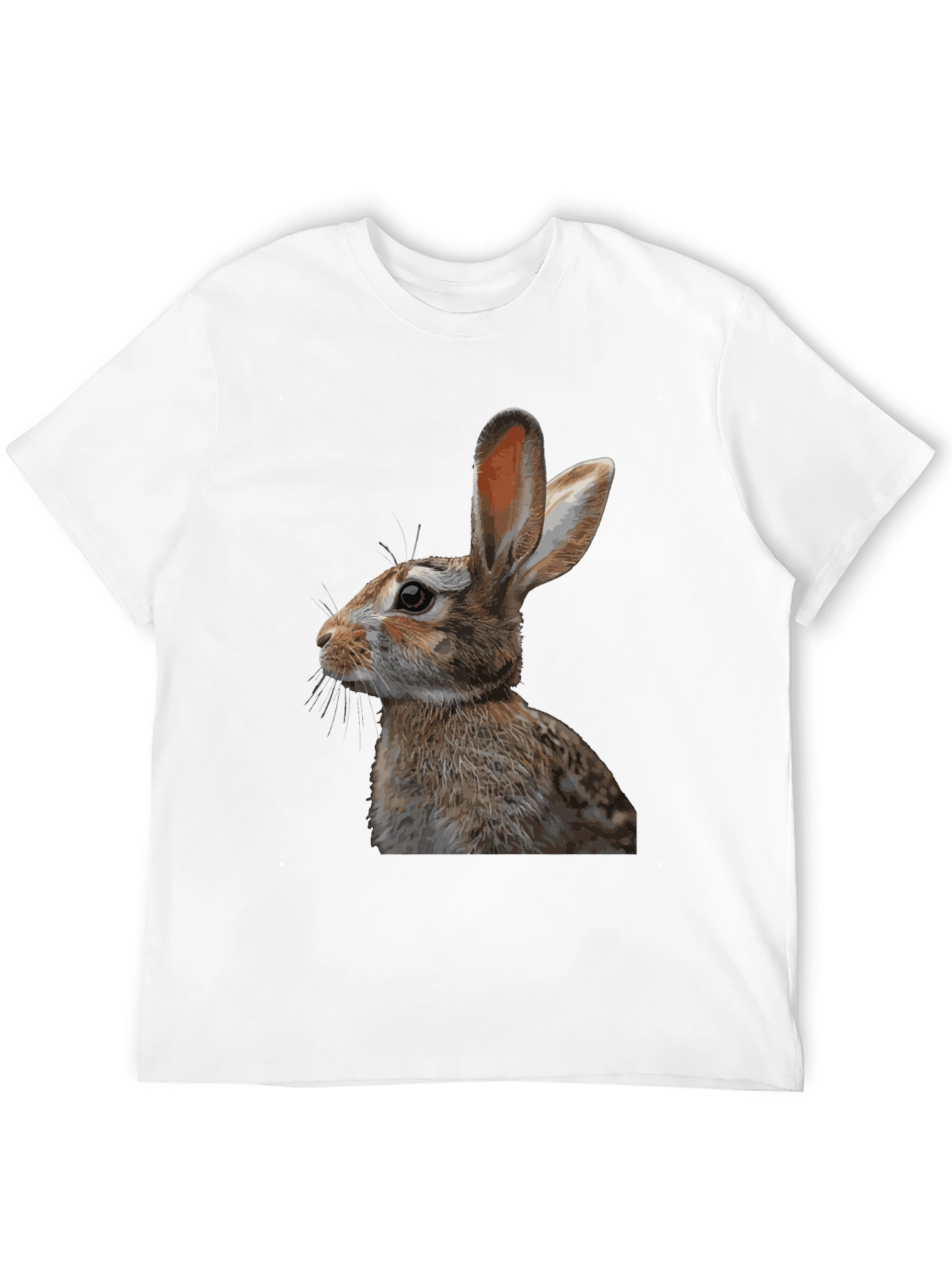 Rabbit Graphic T-Shirt - Black Cotton Tee