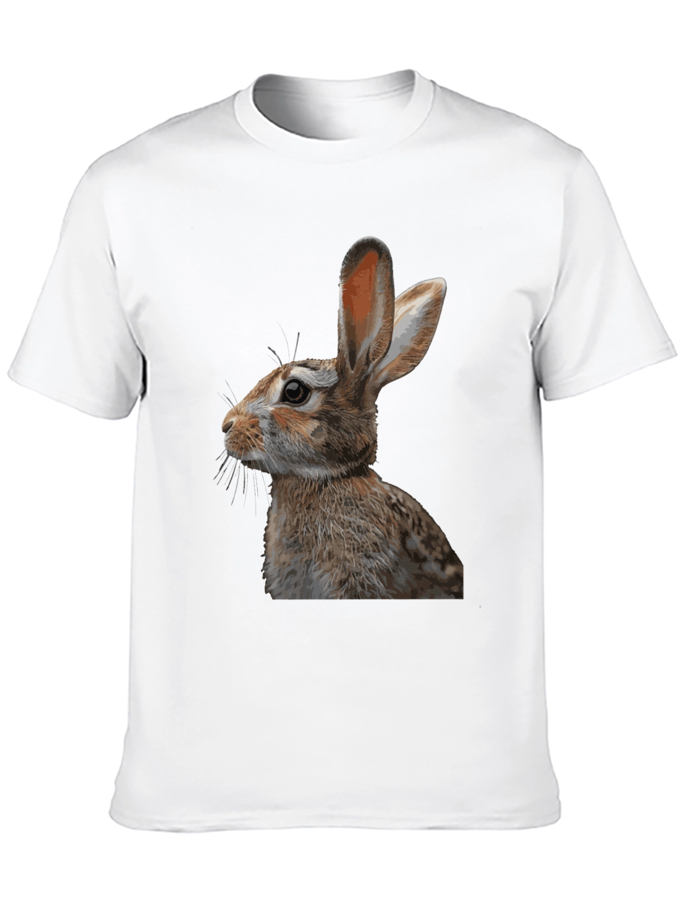 Rabbit Graphic T-Shirt - Black Cotton Tee