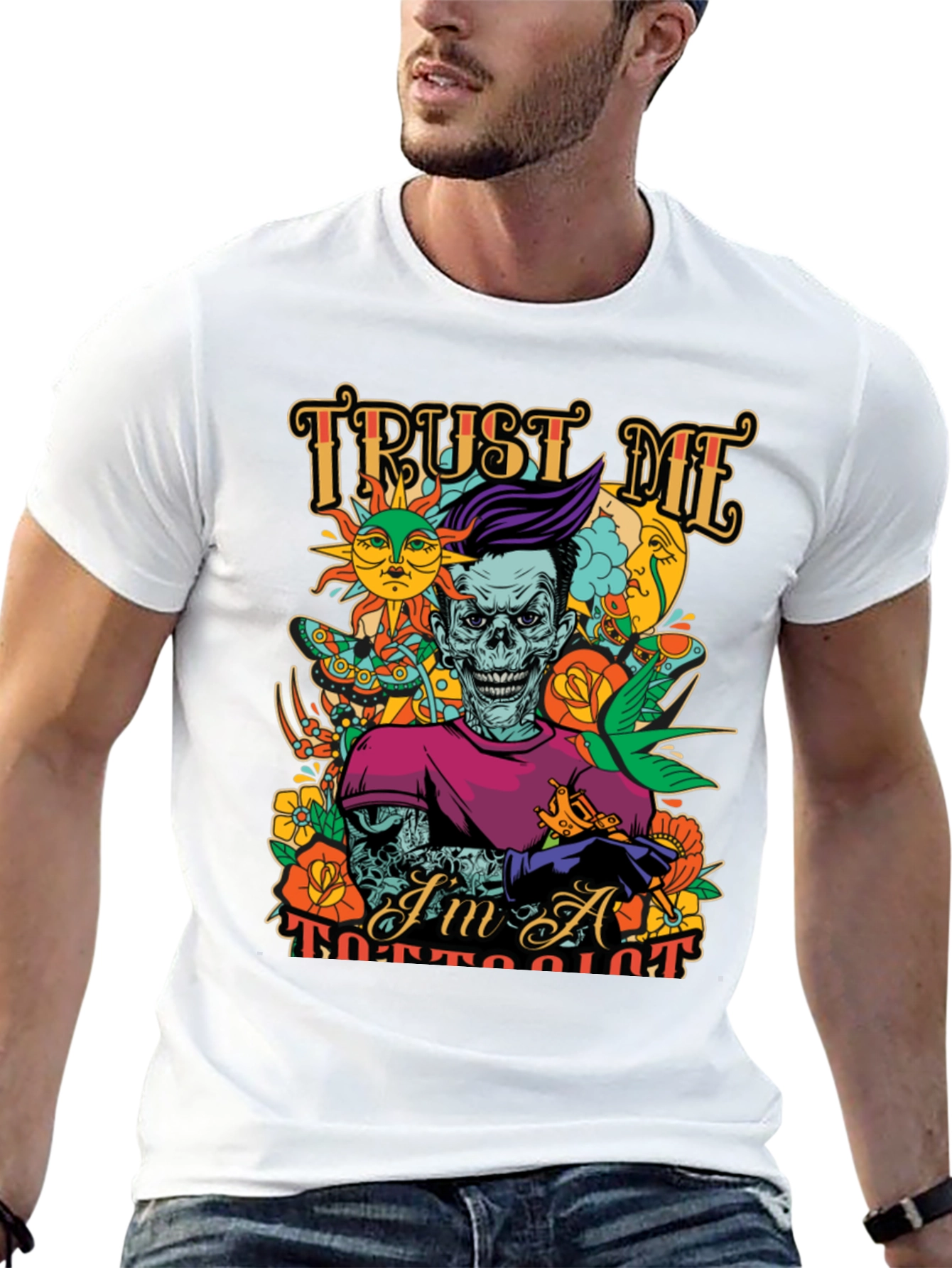 Trust Me Im A Tattooist Black Graphic Tee