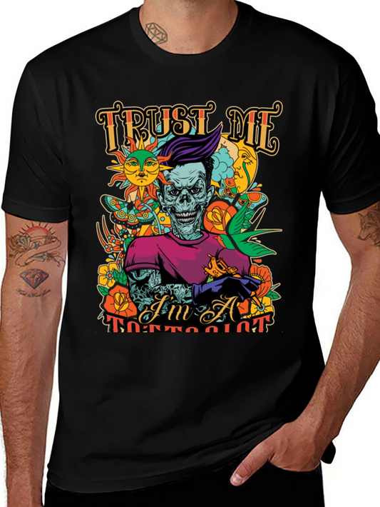 Trust Me Im A Tattooist Black Graphic Tee