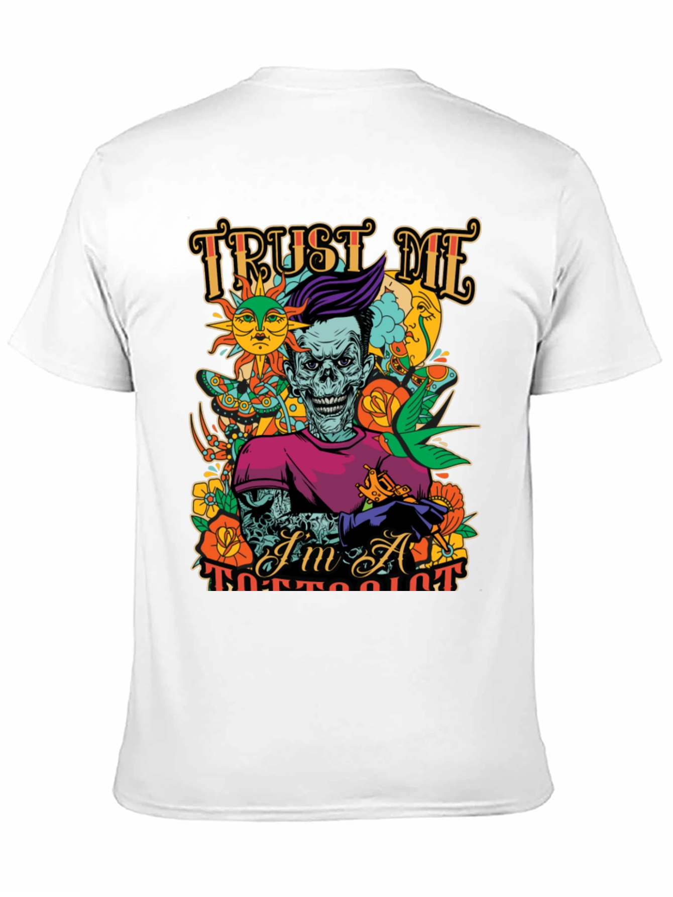 Trust Me Im A Tattooist Black Graphic Tee