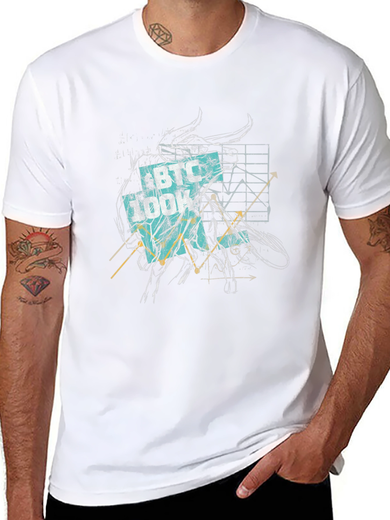 BTC Bull Graphic Tee - Crypto Trader Style