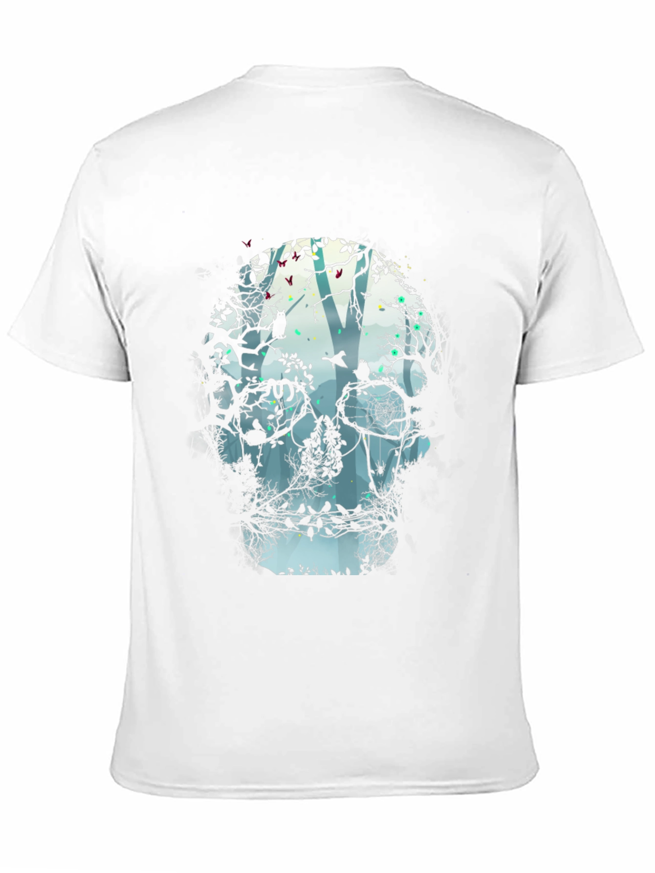 Skull Forest Graphic Tee - Black Unisex Shirt