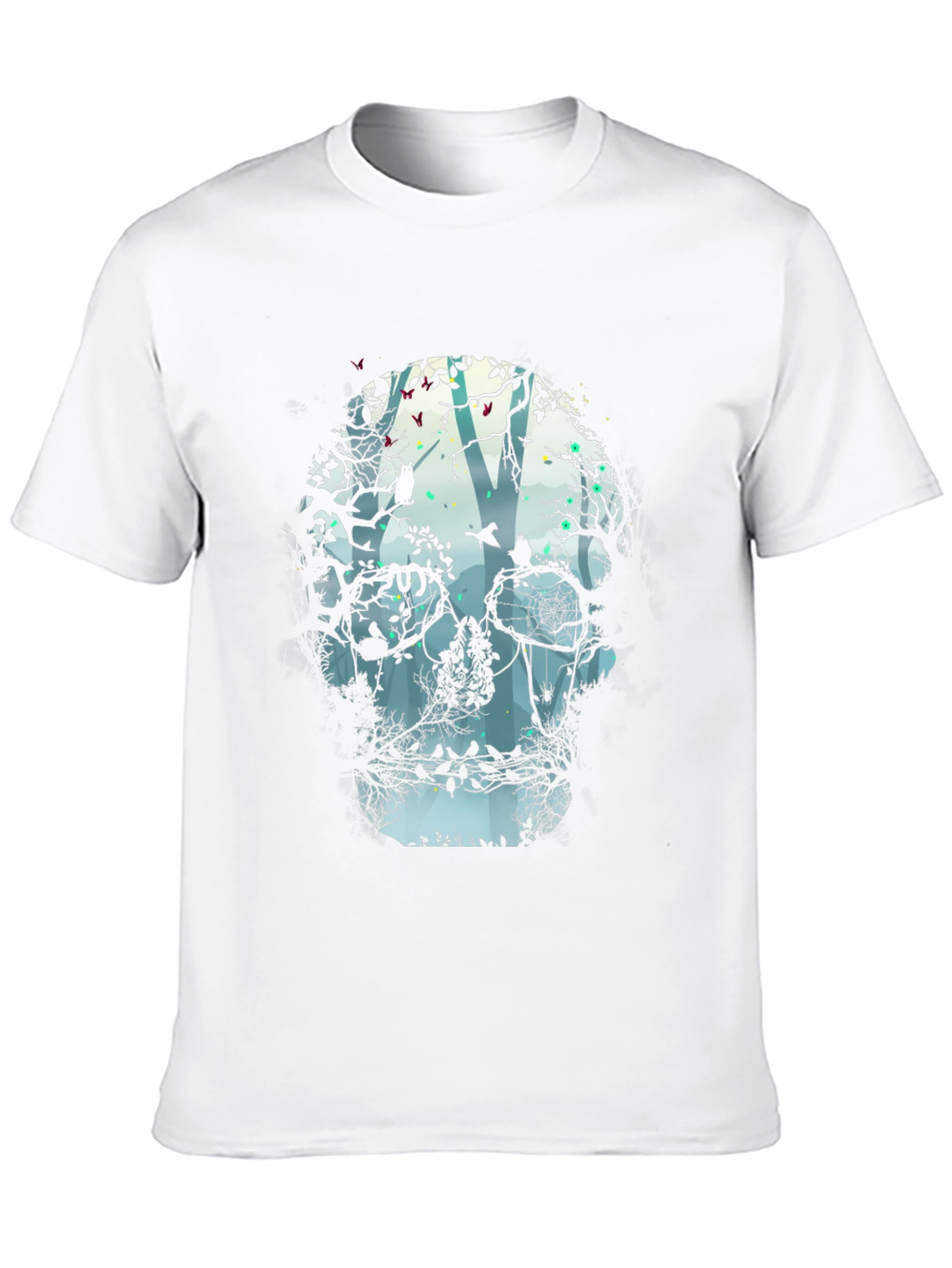 Skull Forest Graphic Tee - Black Unisex Shirt