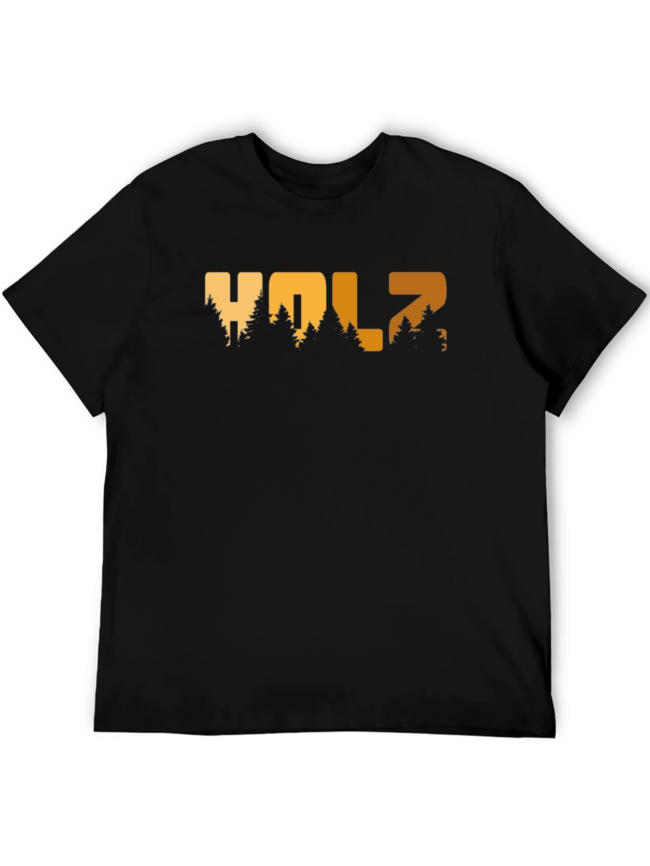 Holz Forest Design Black T-Shirt