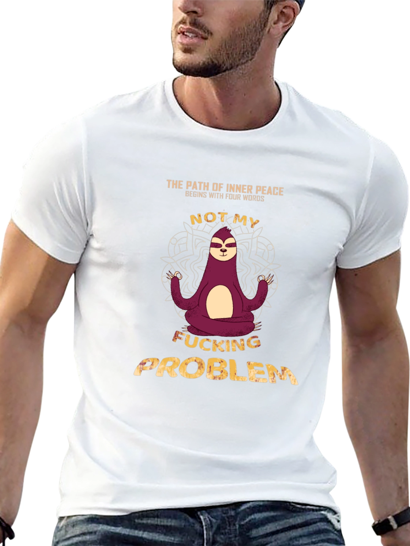 Funny Sloth T-Shirt: Not My F*cking Problem Tee