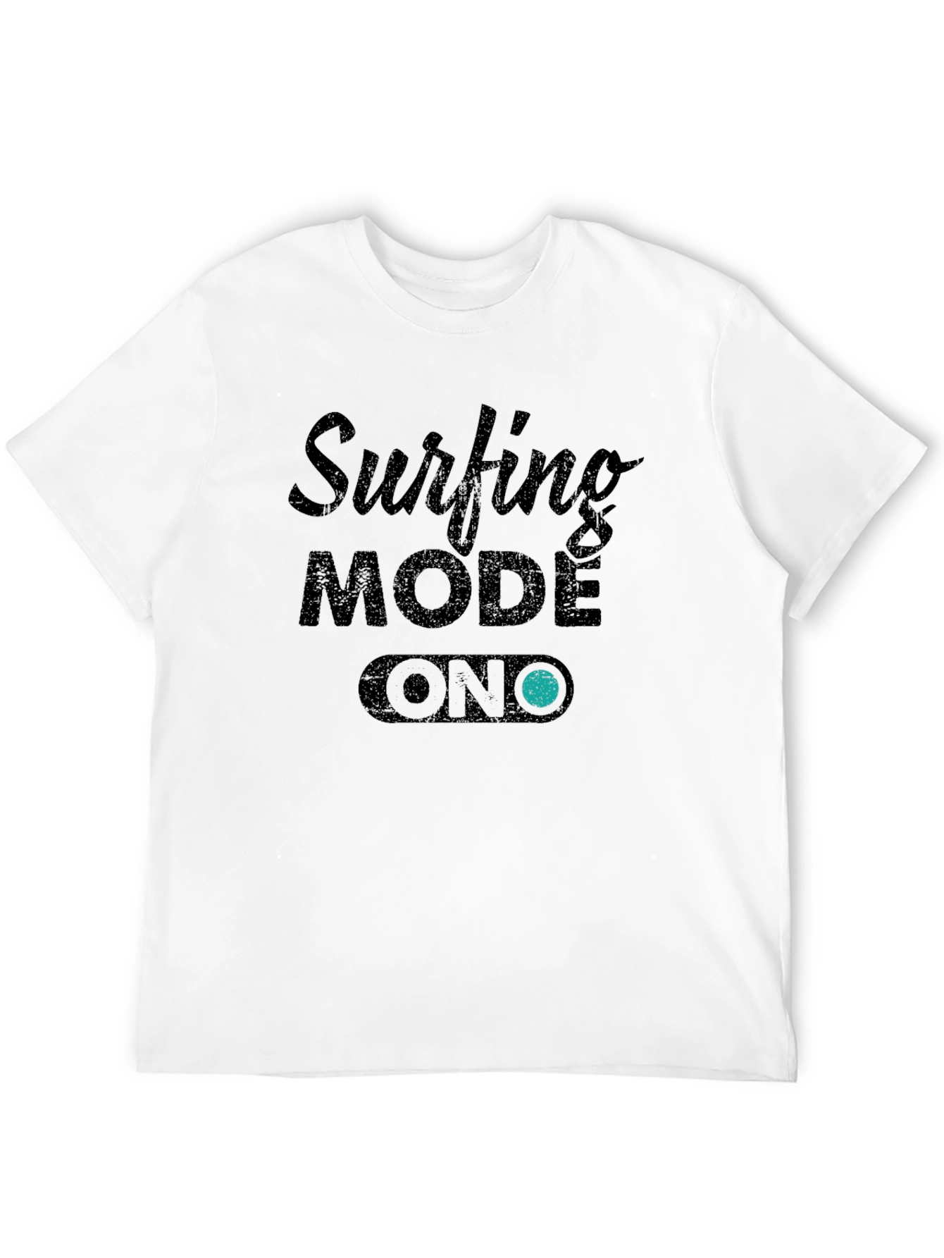Surfing Mode ON Black Graphic Tee