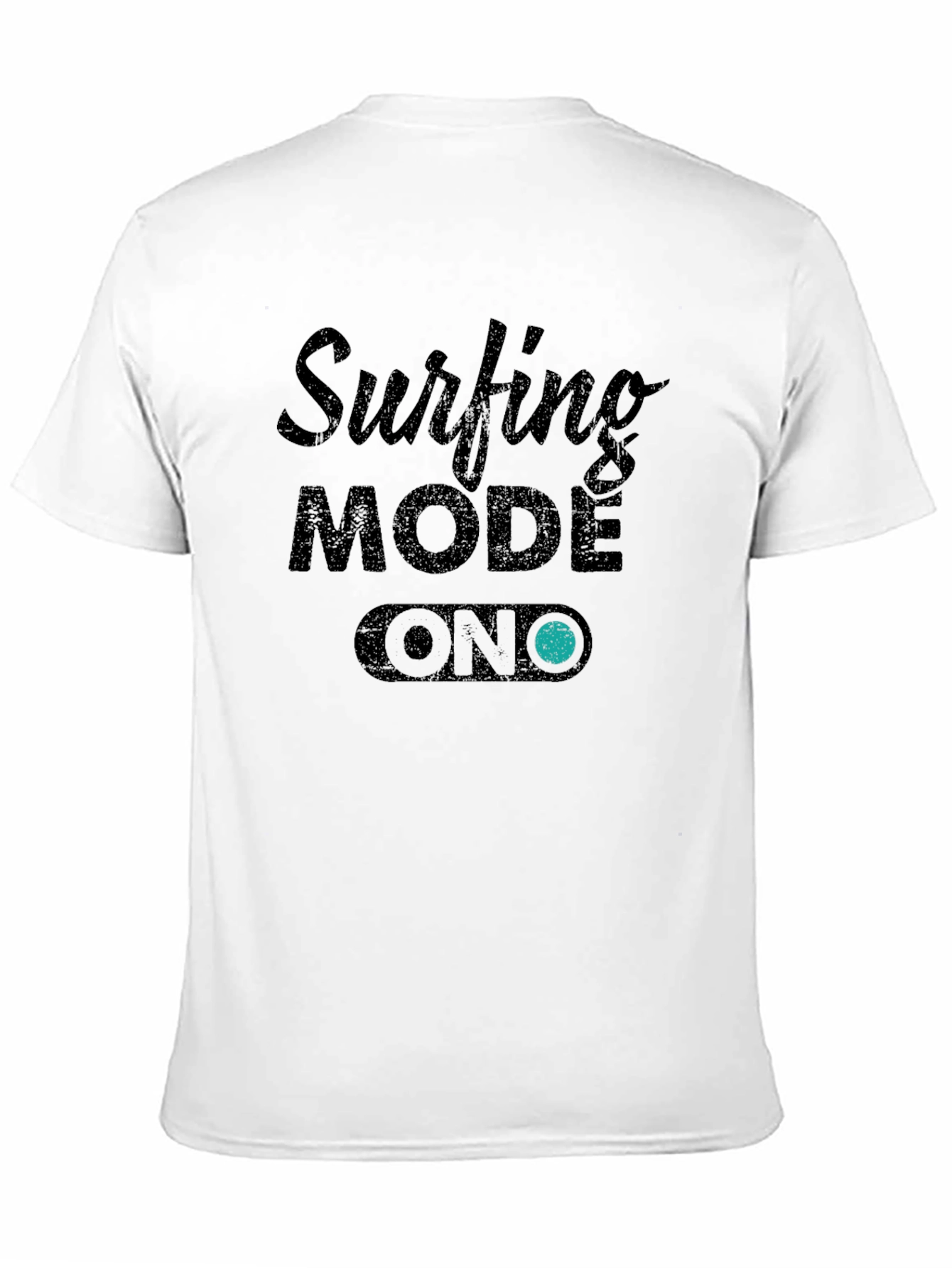 Surfing Mode ON Black Graphic Tee
