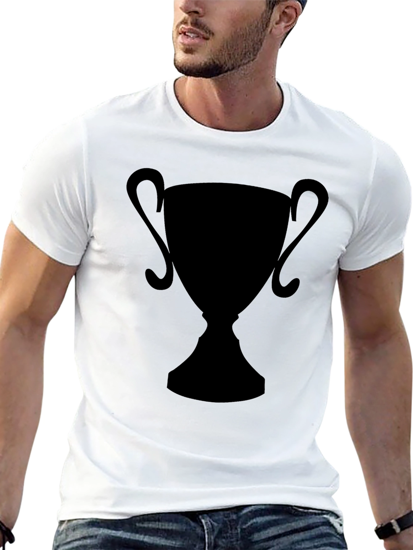 Black Trophy Graphic Tee - Winners Style!