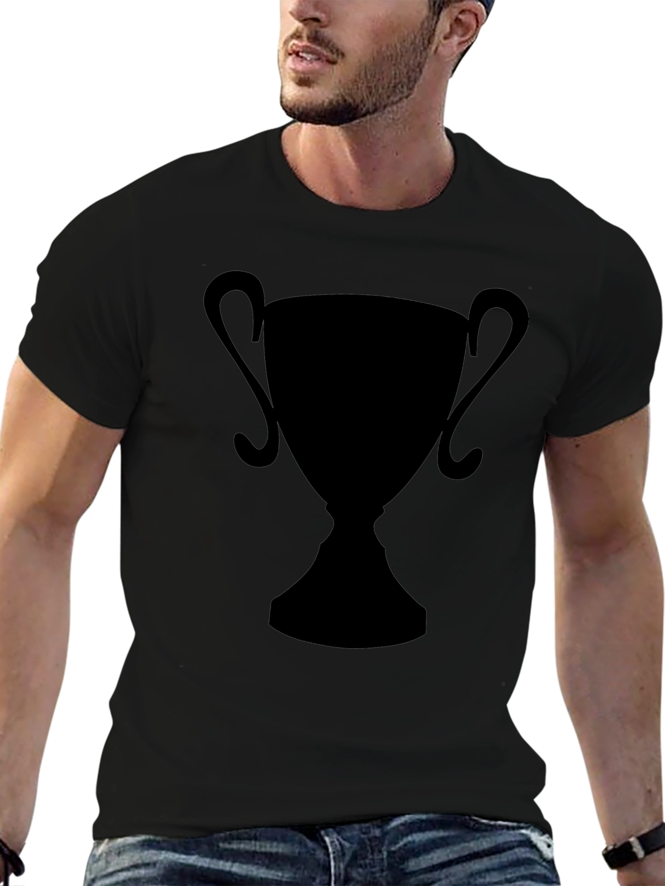 Black Trophy Graphic Tee - Winners Style!