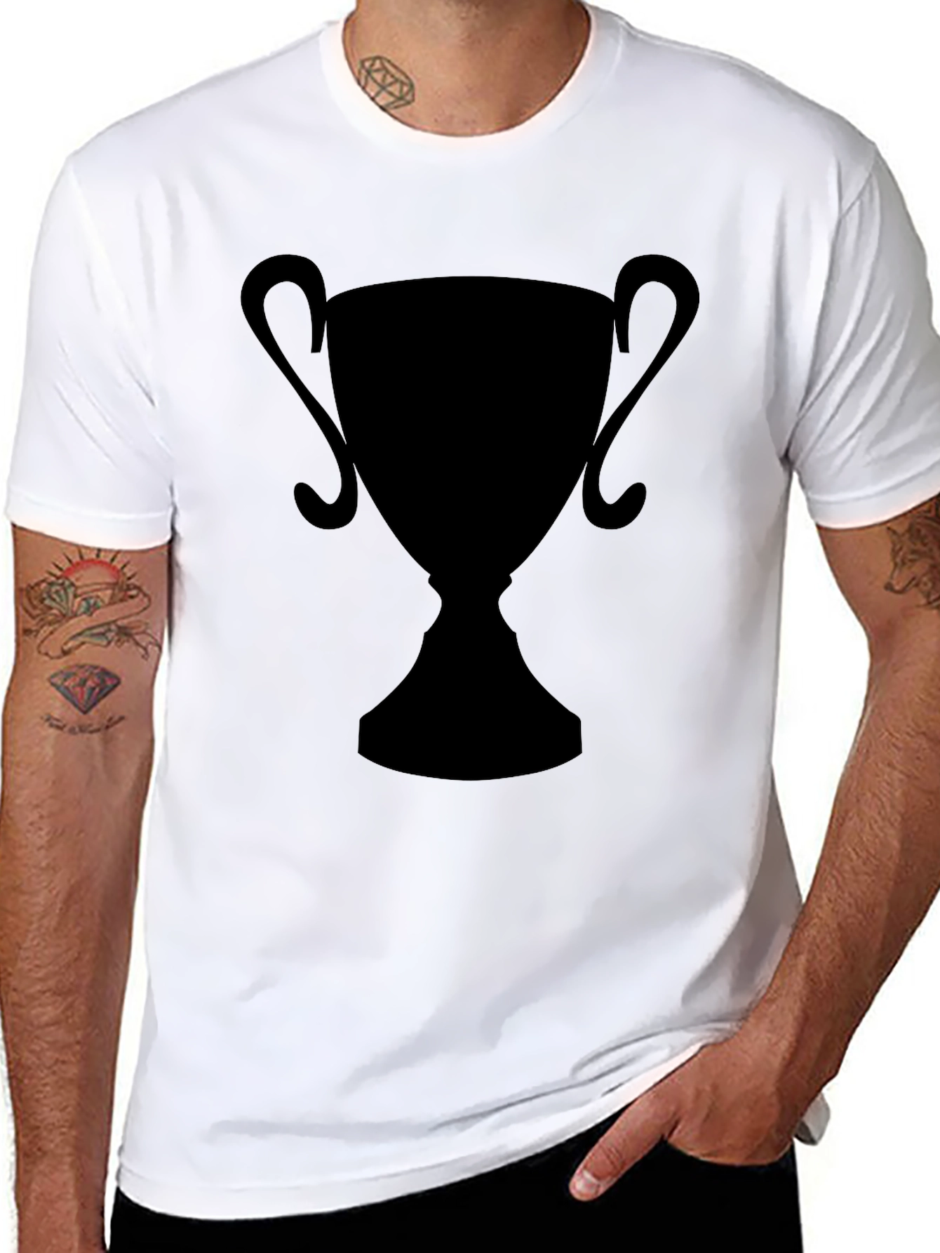 Black Trophy Graphic Tee - Winners Style!