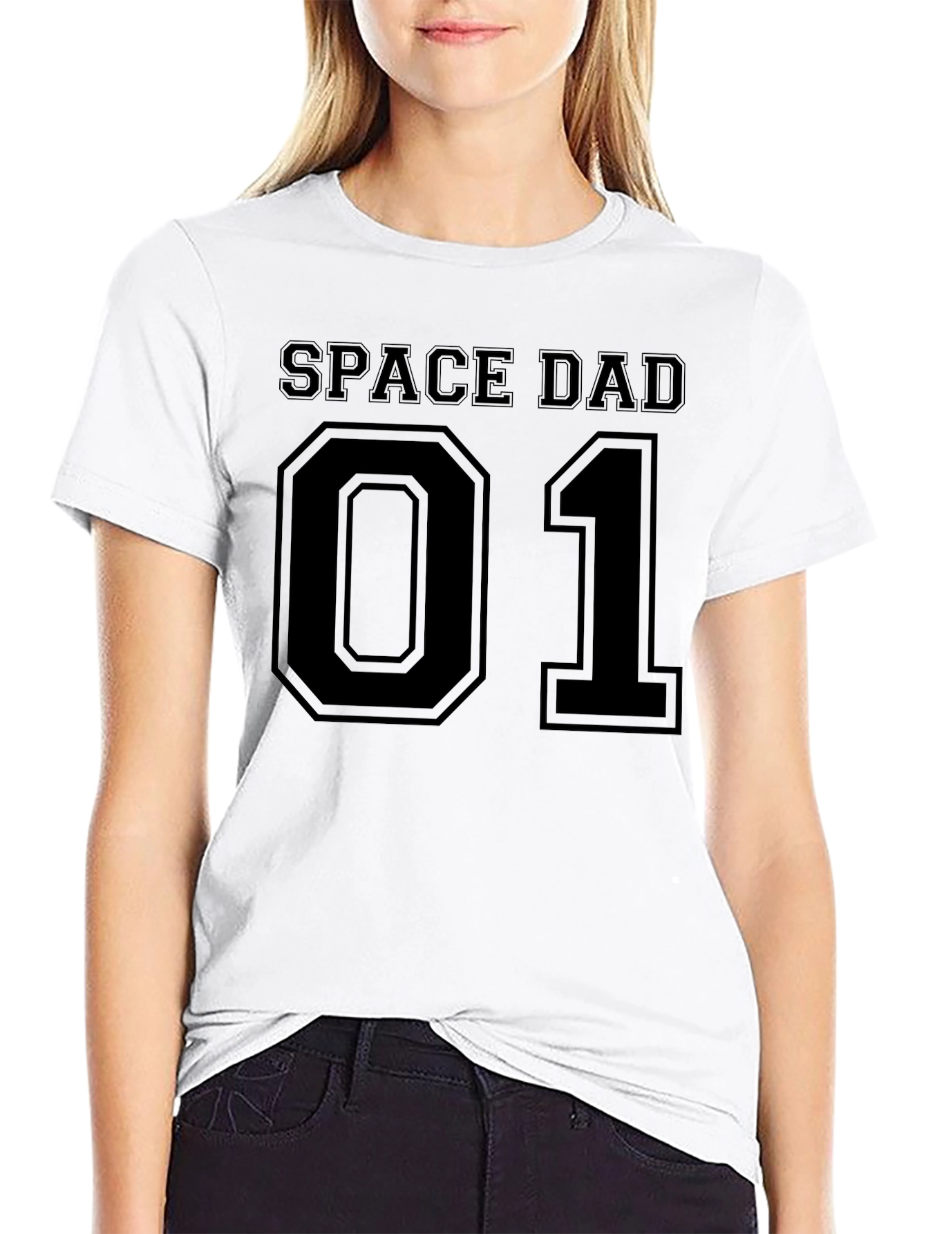 Space Dad 01 Black T-Shirt