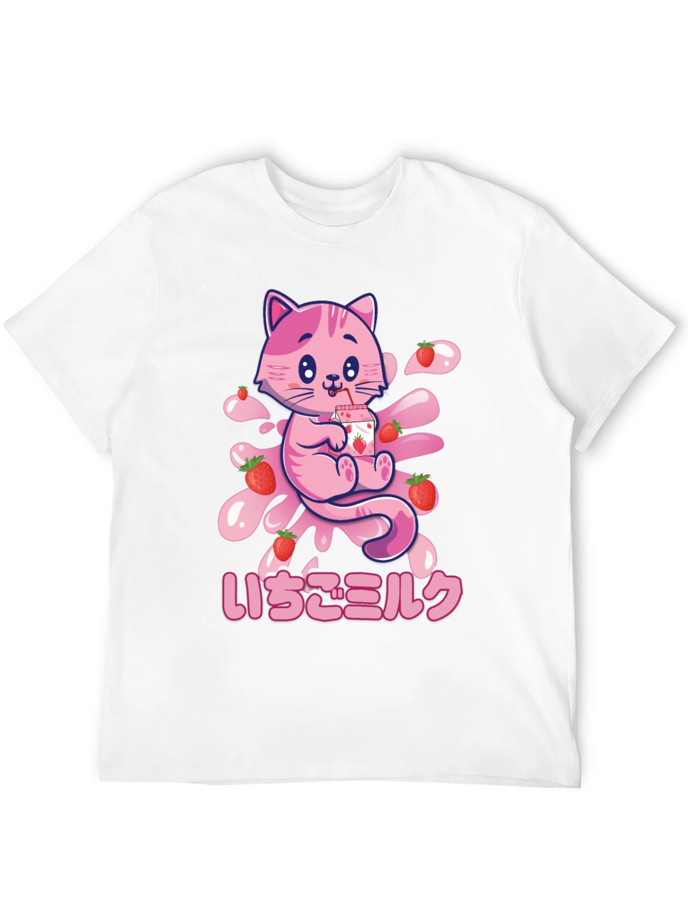 Strawberry Milk Cat Graphic Tee