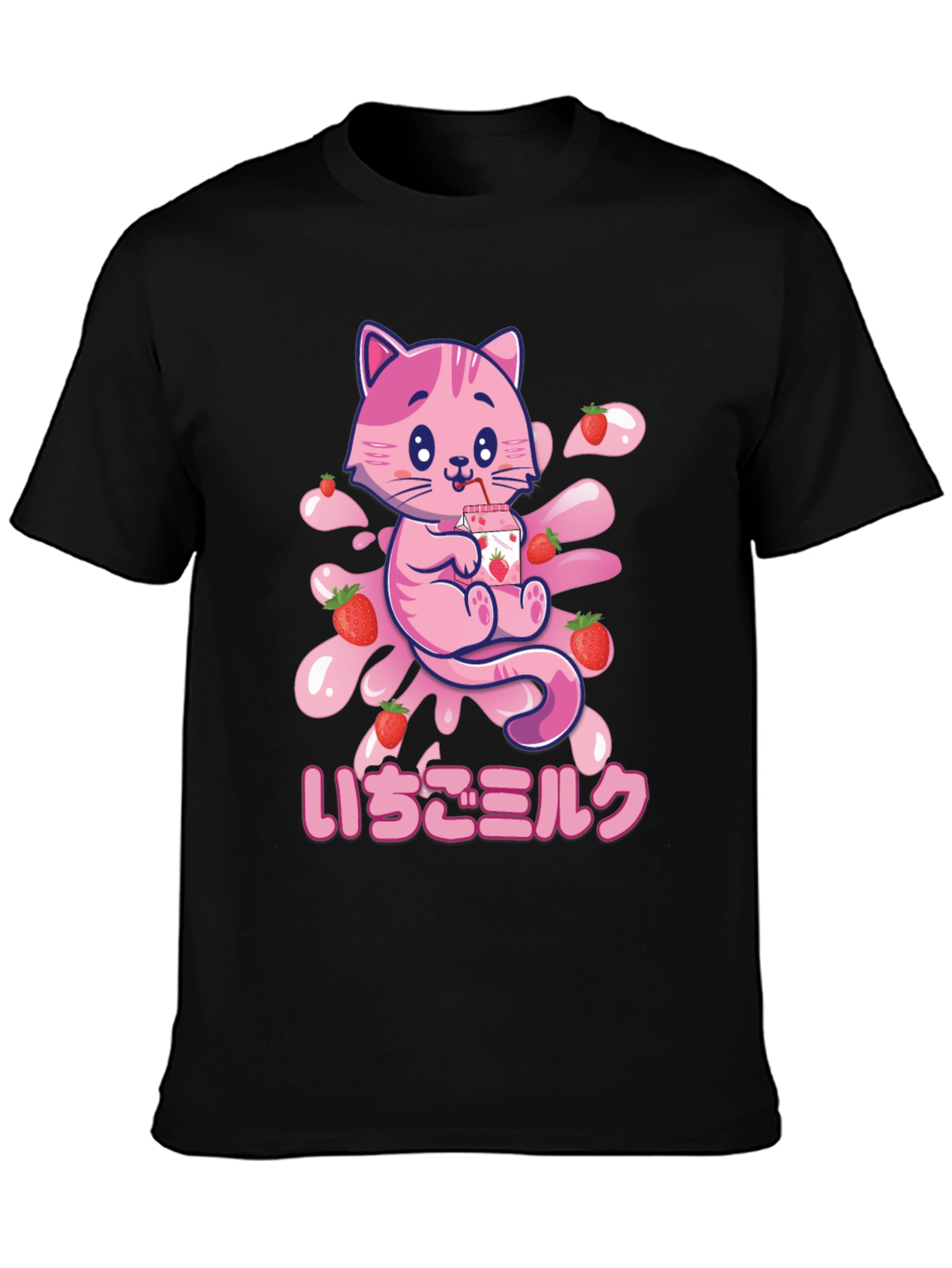 Strawberry Milk Cat Graphic Tee