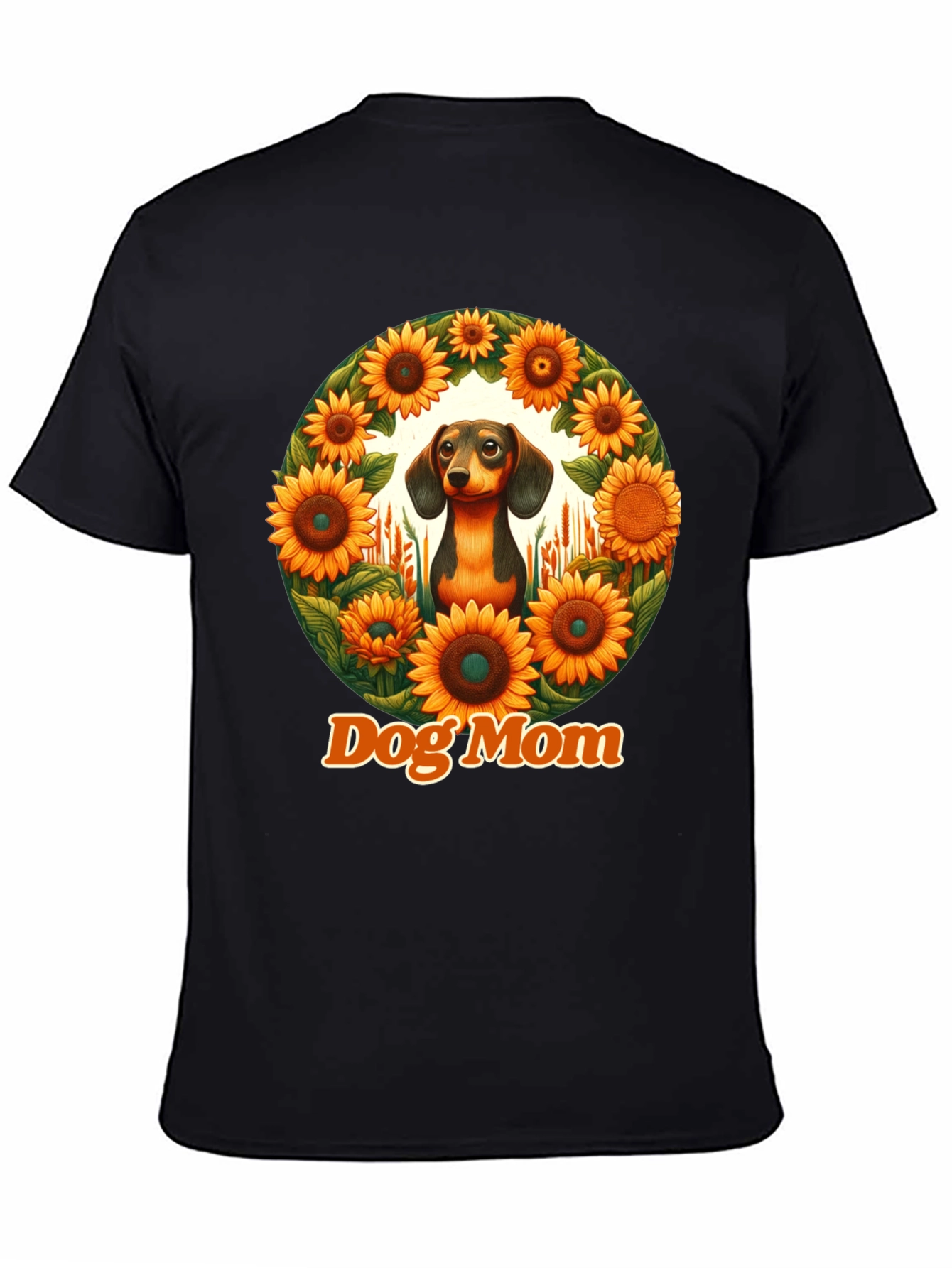 Dog Mom Dachshund Sunflower T-Shirt