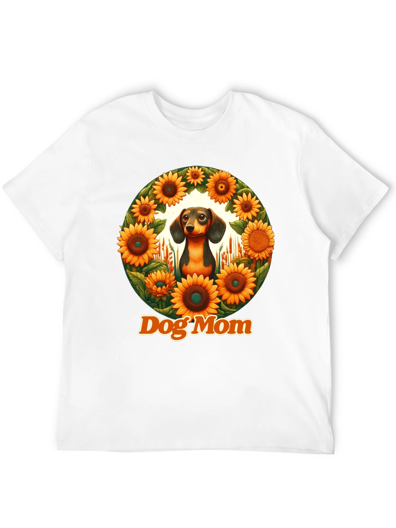 Dog Mom Dachshund Sunflower T-Shirt
