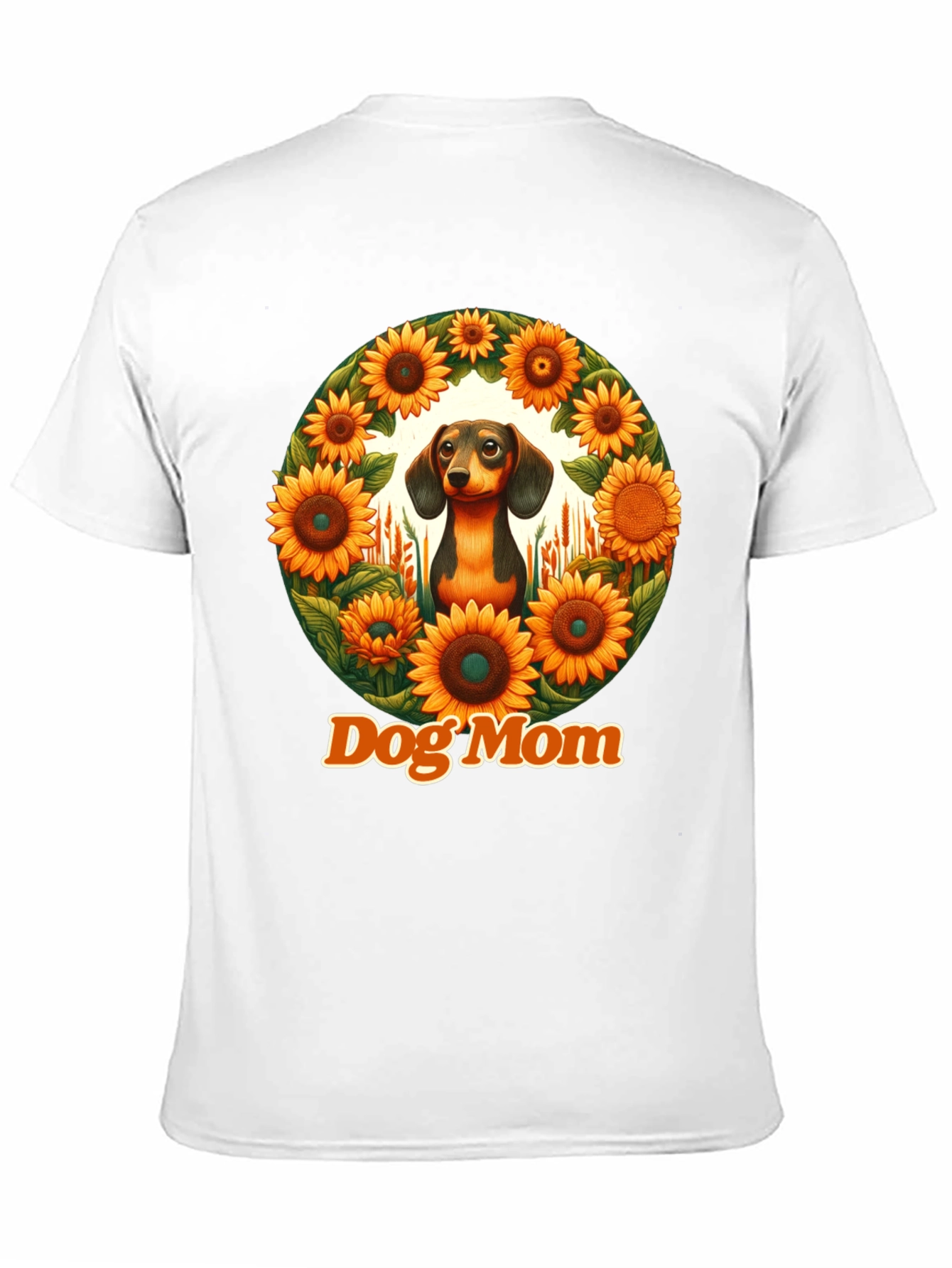 Dog Mom Dachshund Sunflower T-Shirt