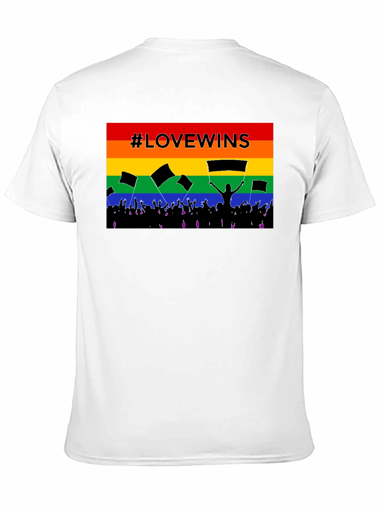 #LoveWins Rainbow Pride Graphic Tee - Black