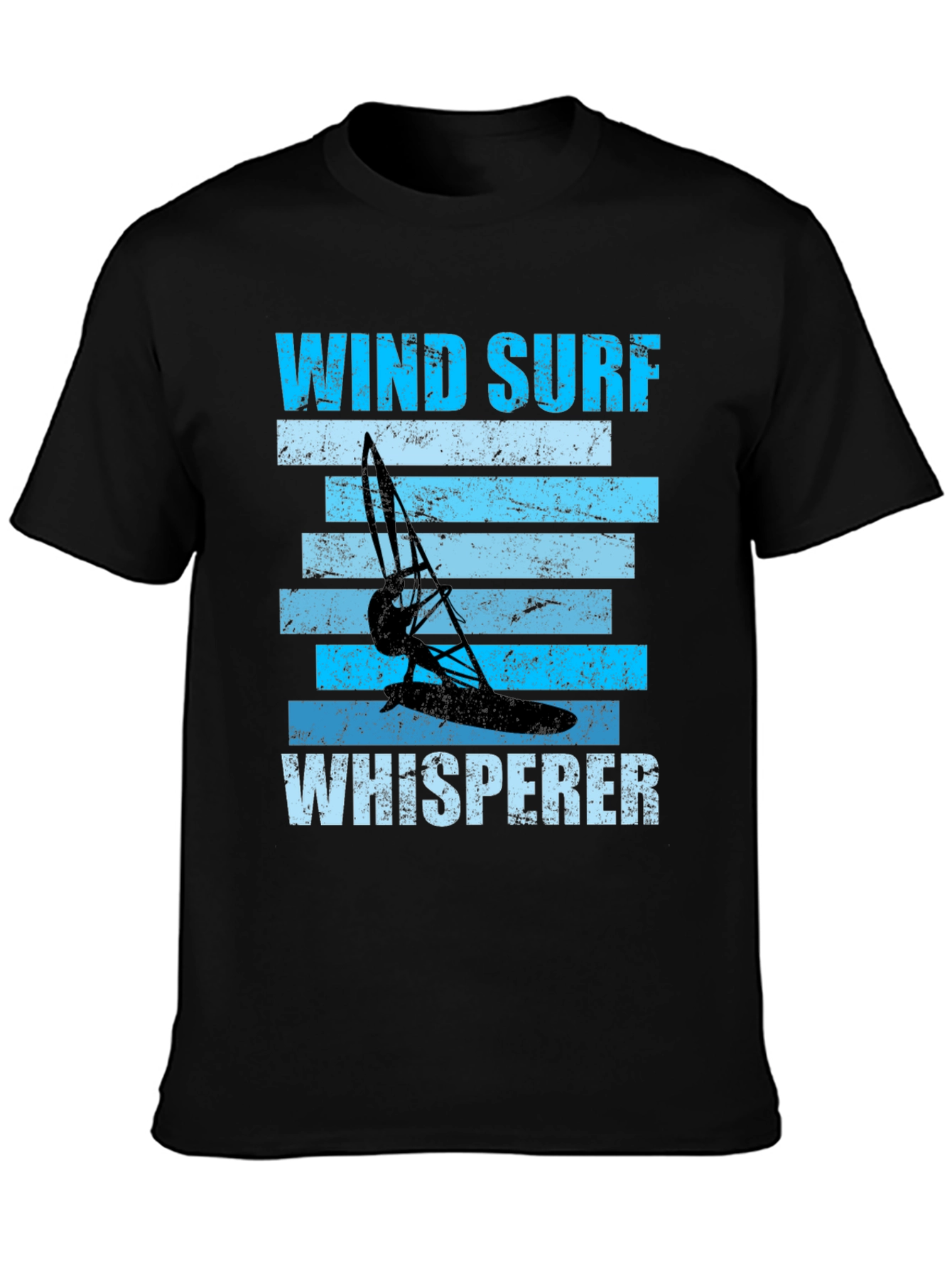 Wind Surf Whisperer Graphic Tee - Black