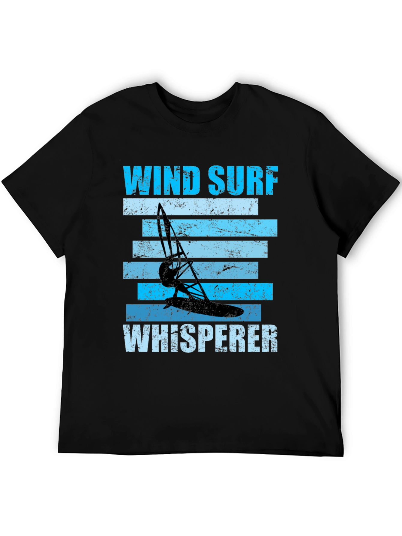 Wind Surf Whisperer Graphic Tee - Black