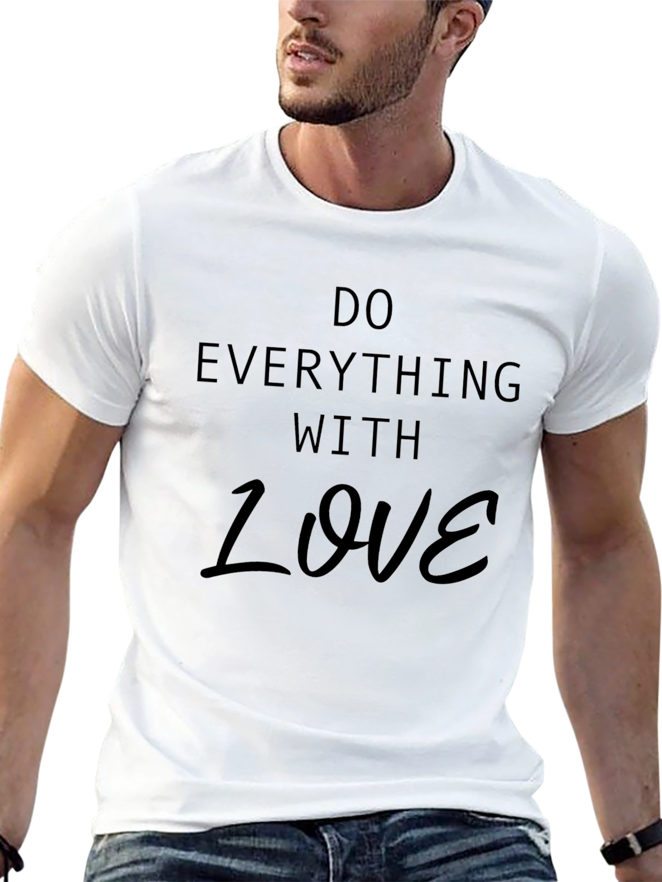 Do Everything With Love Black T-Shirt
