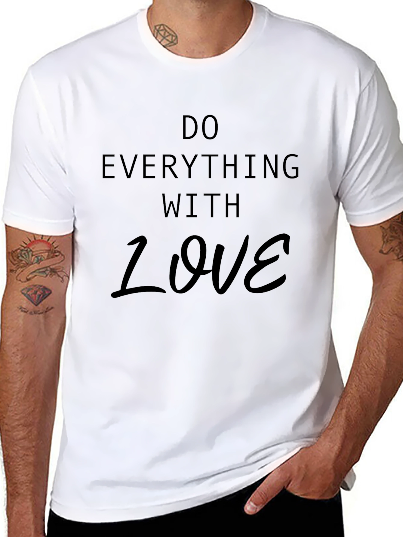 Do Everything With Love Black T-Shirt