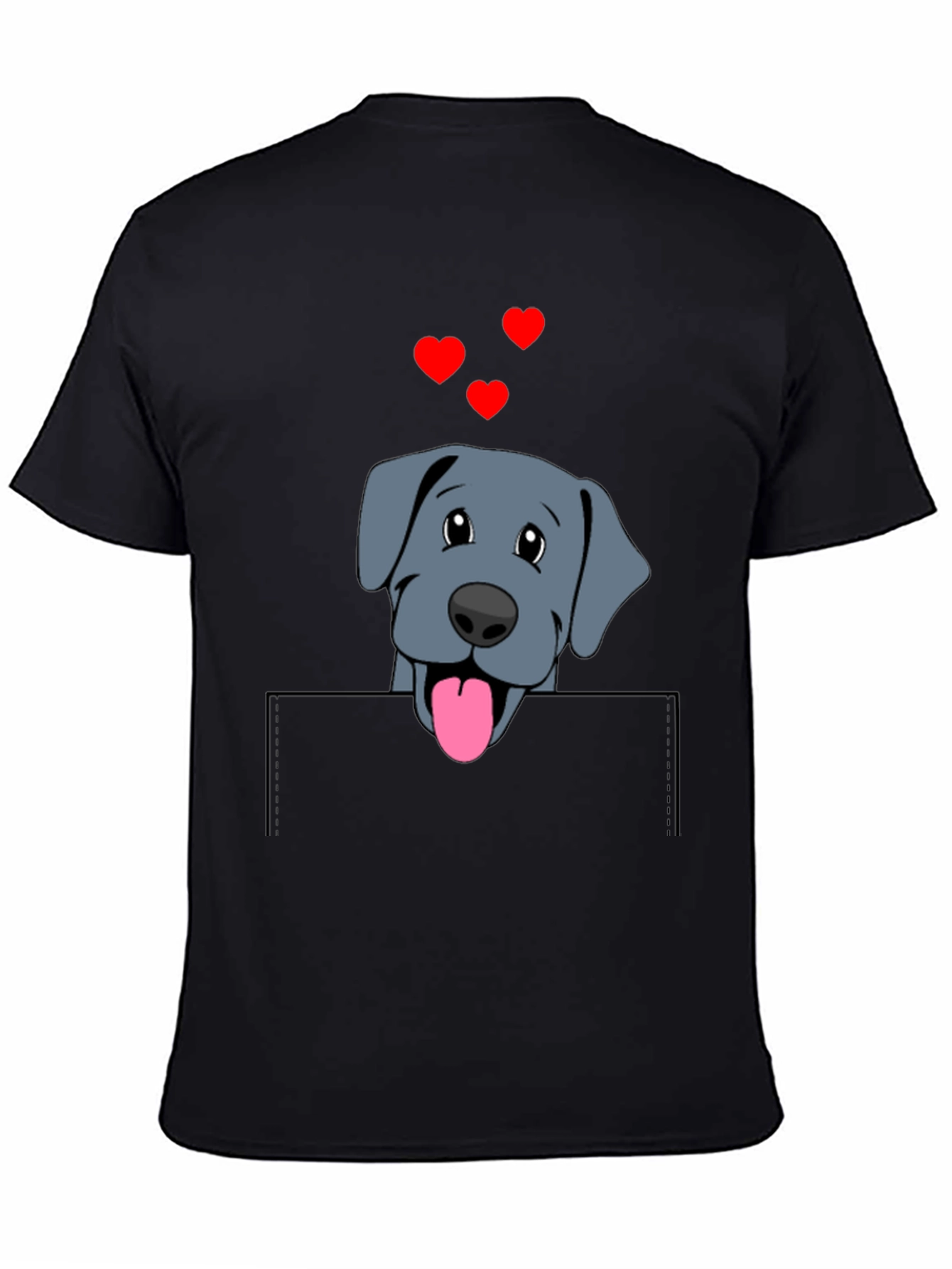 Cute Dog in Pocket T-Shirt