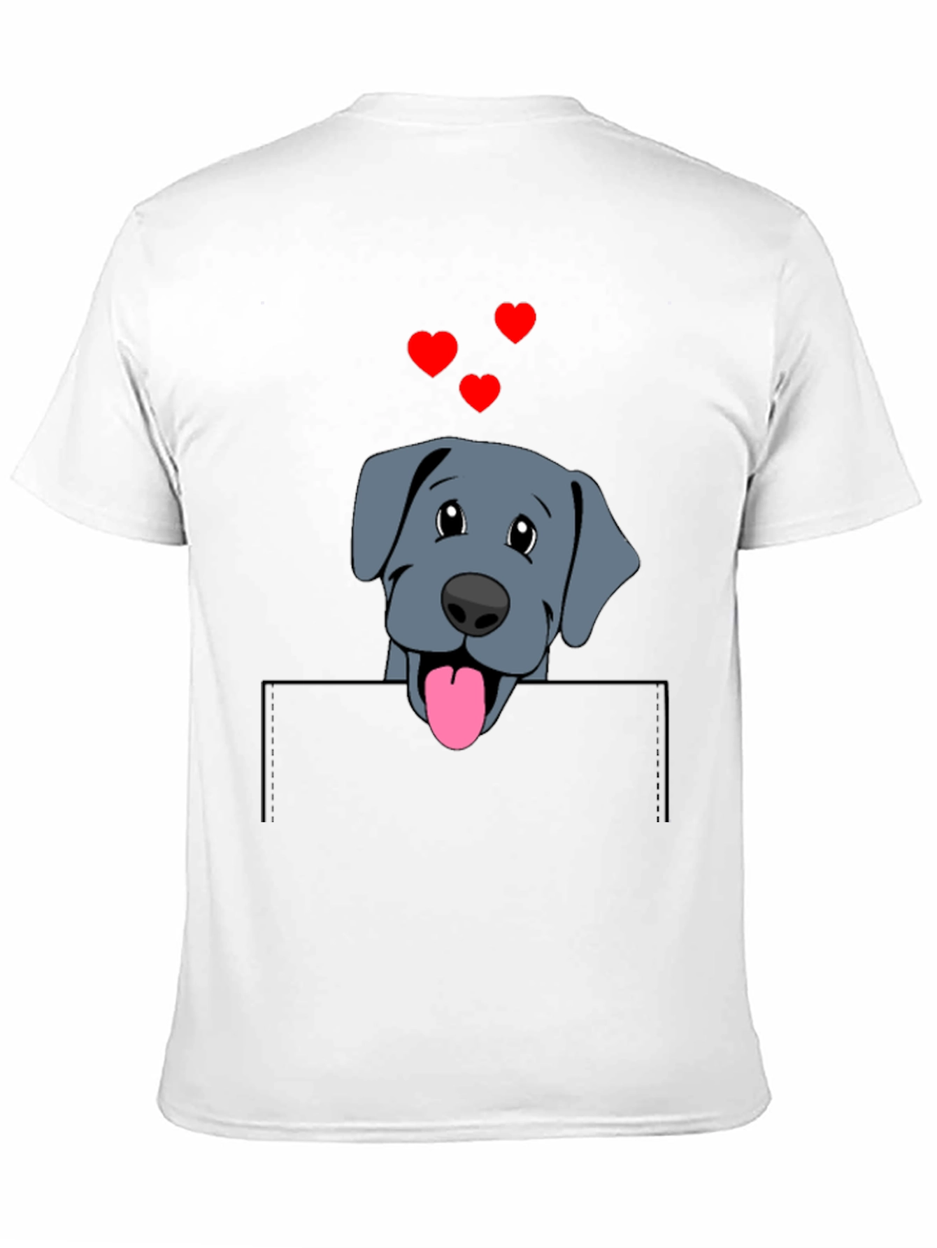 Cute Dog in Pocket T-Shirt