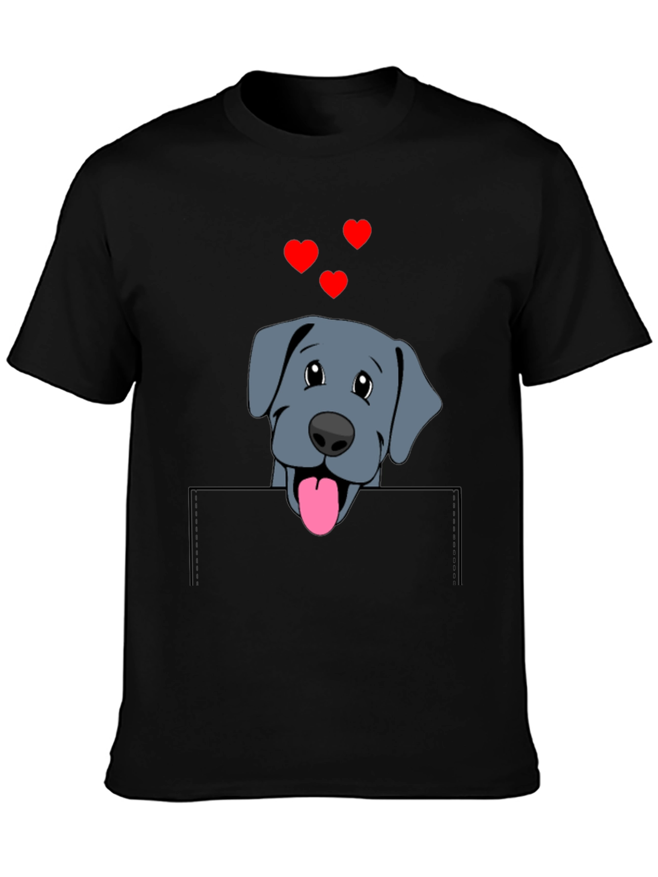Cute Dog in Pocket T-Shirt