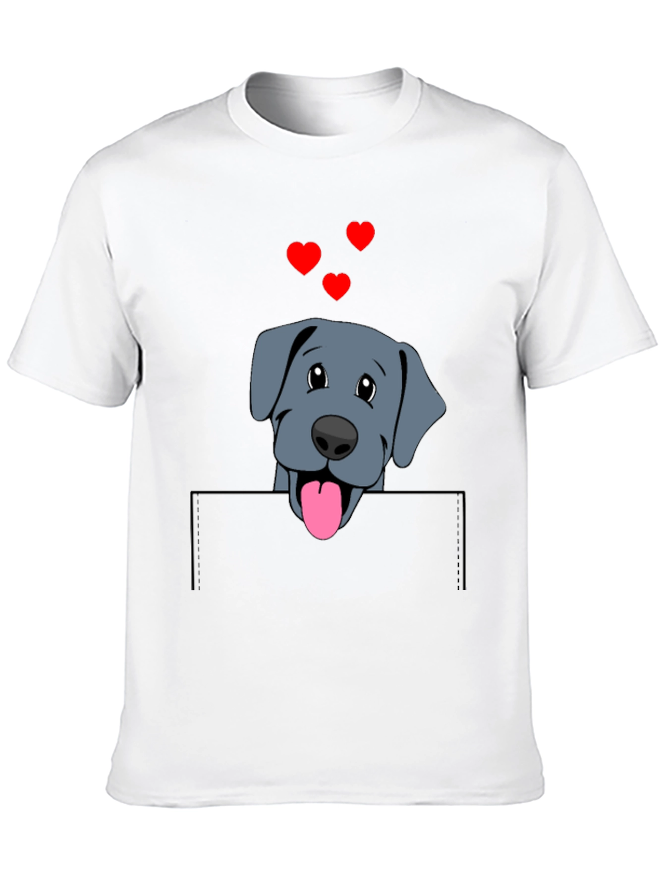 Cute Dog in Pocket T-Shirt