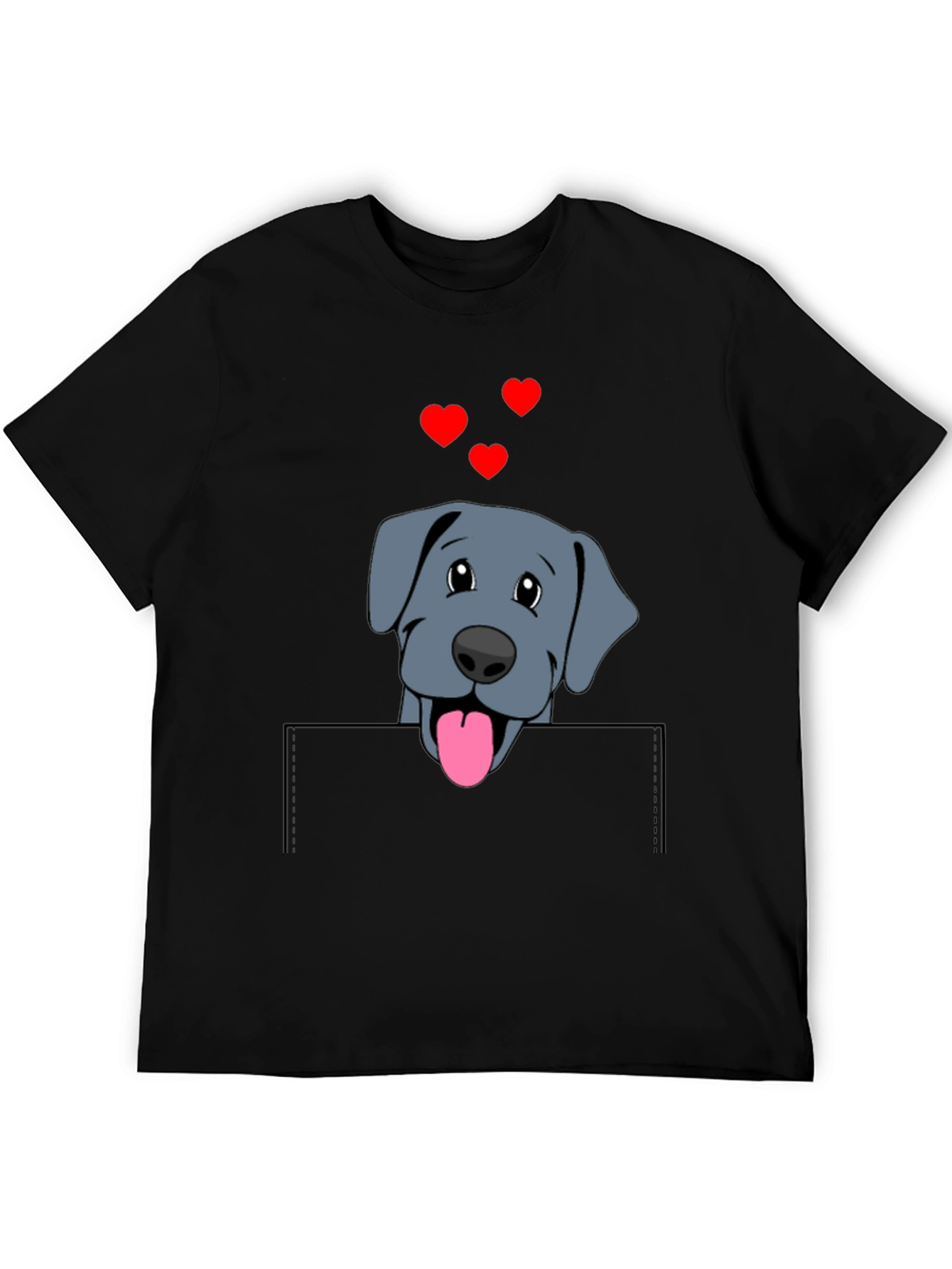 Cute Dog in Pocket T-Shirt