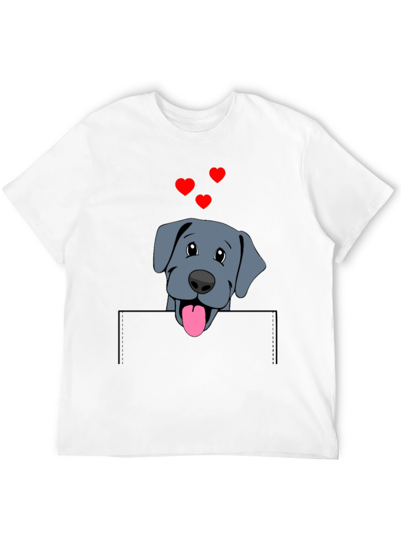 Cute Dog in Pocket T-Shirt