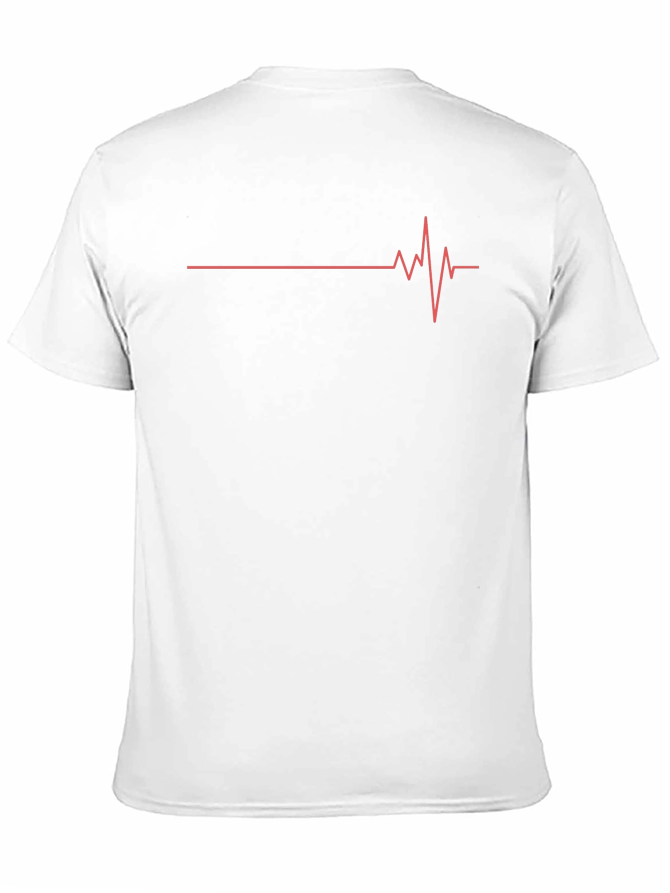 Mens Black T-Shirt with Heartbeat Graphic