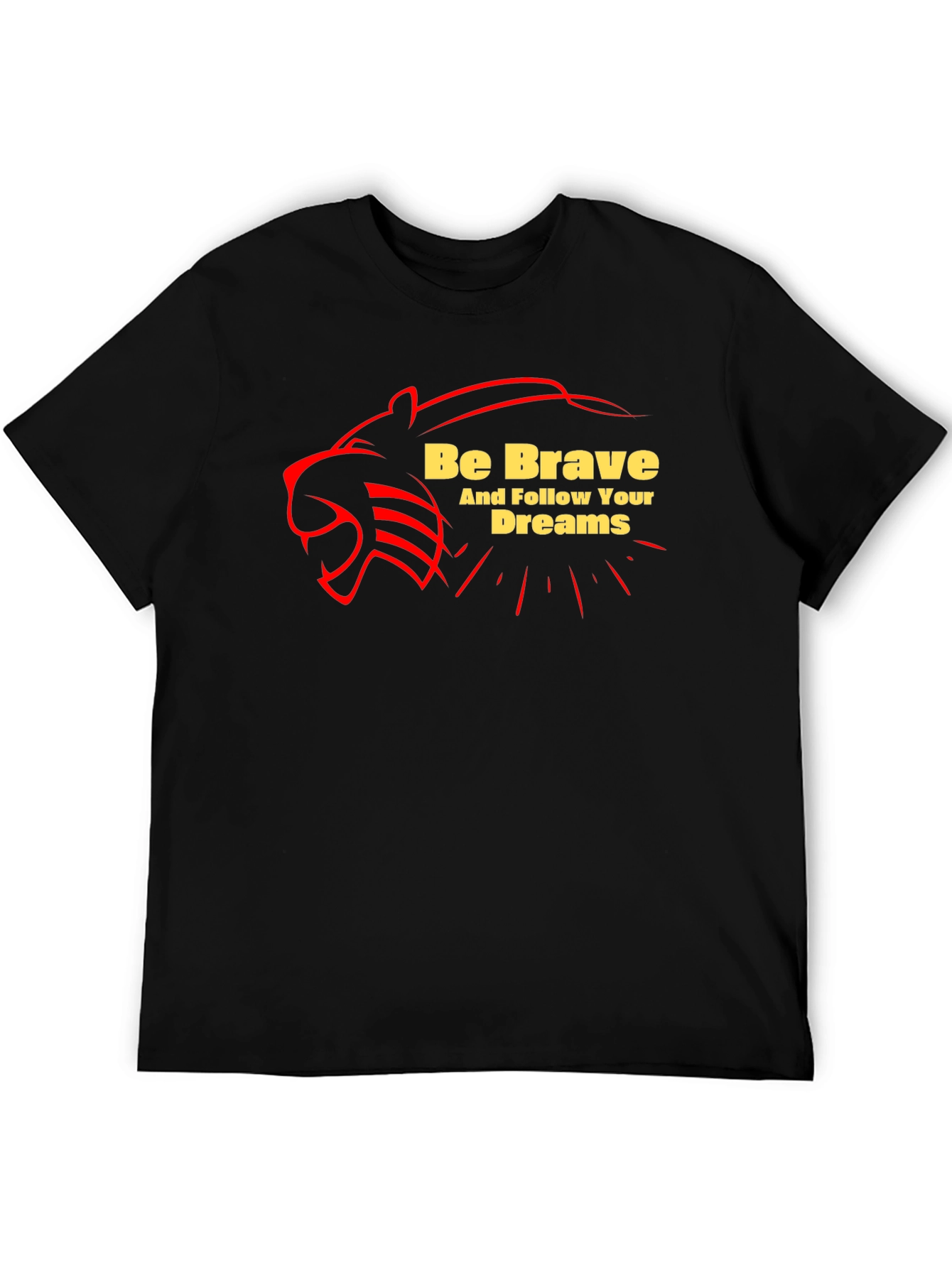 Brave Dreams Graphic Tee - Bold Black T-Shirt