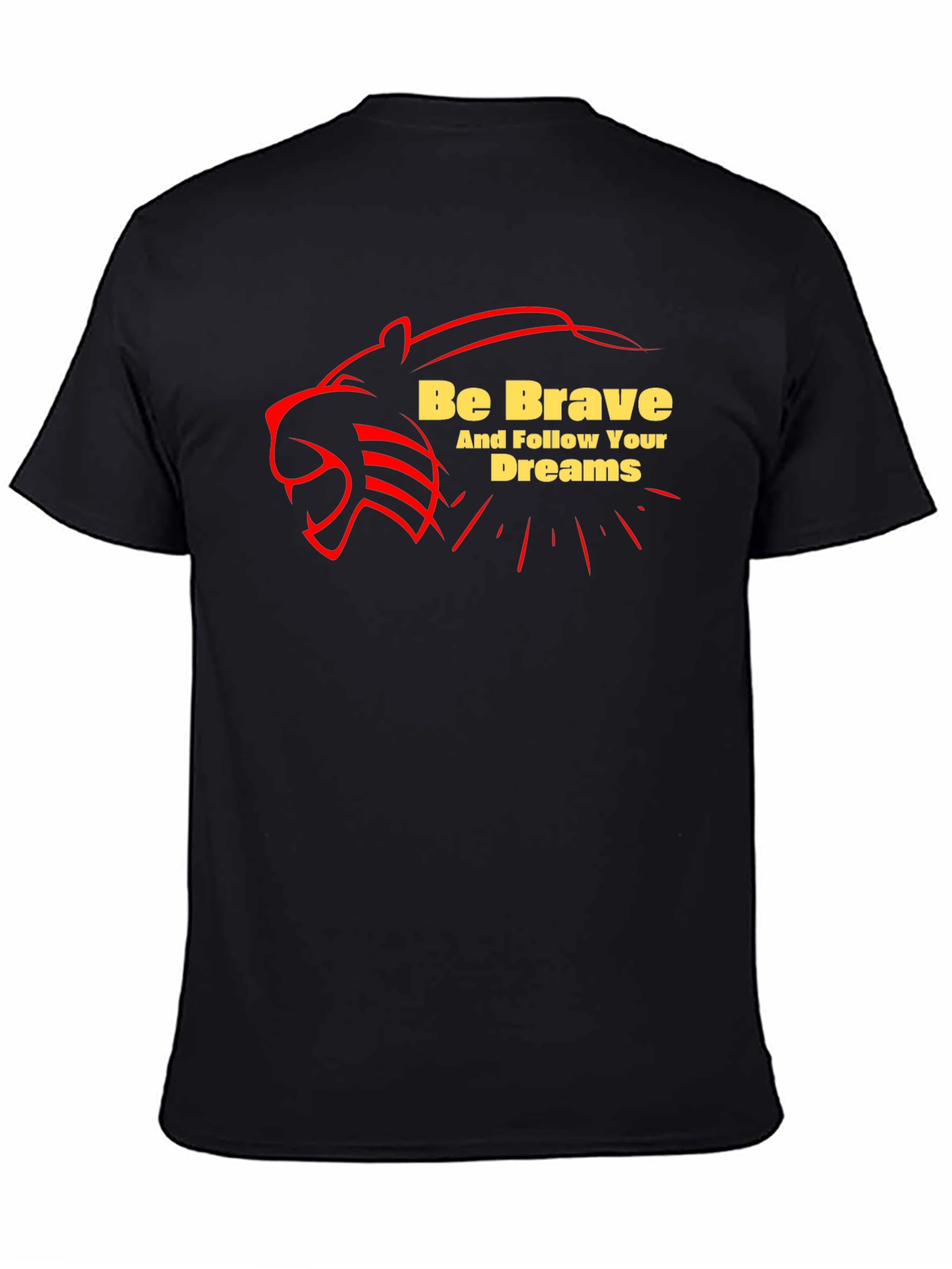 Brave Dreams Graphic Tee - Bold Black T-Shirt