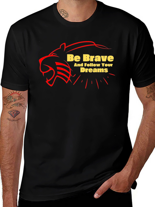 Brave Dreams Graphic Tee - Bold Black T-Shirt