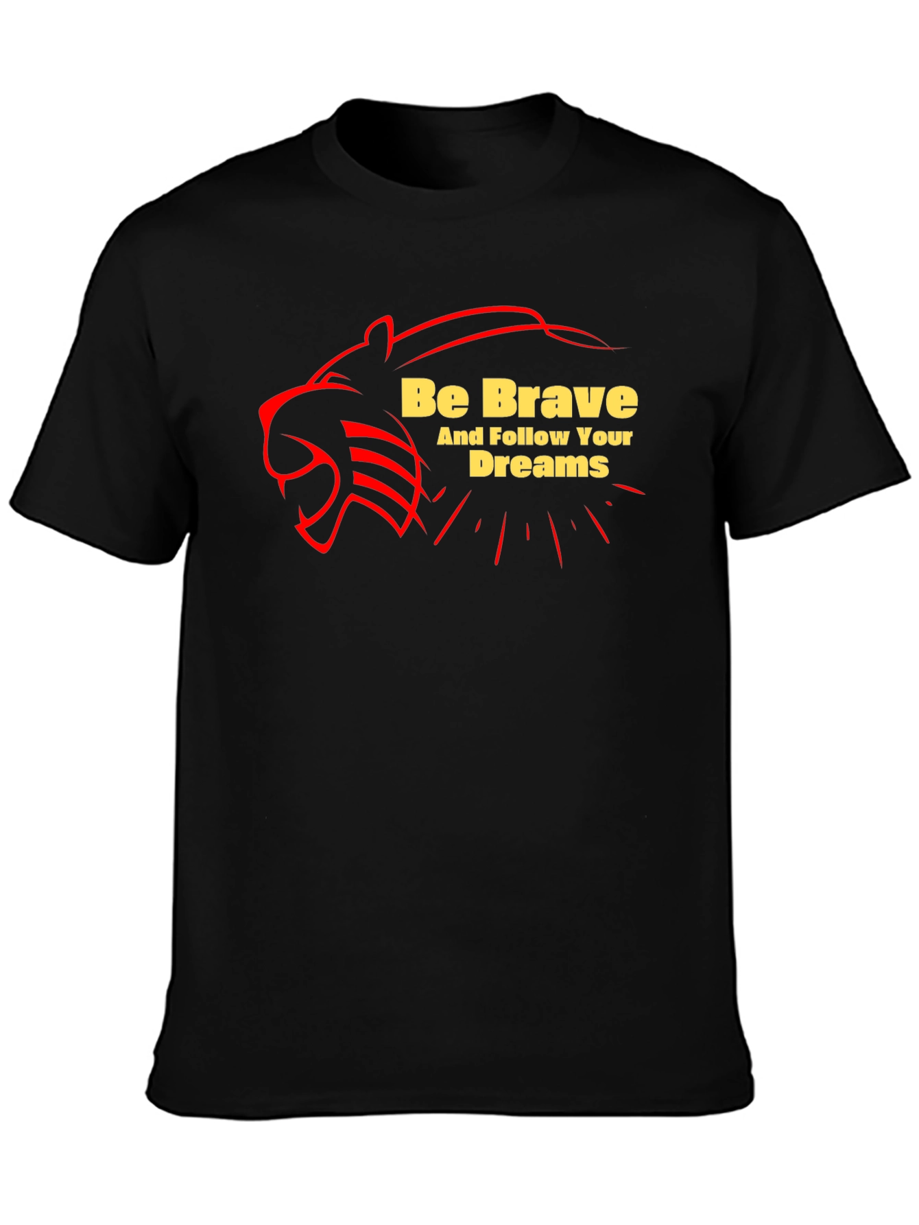 Brave Dreams Graphic Tee - Bold Black T-Shirt