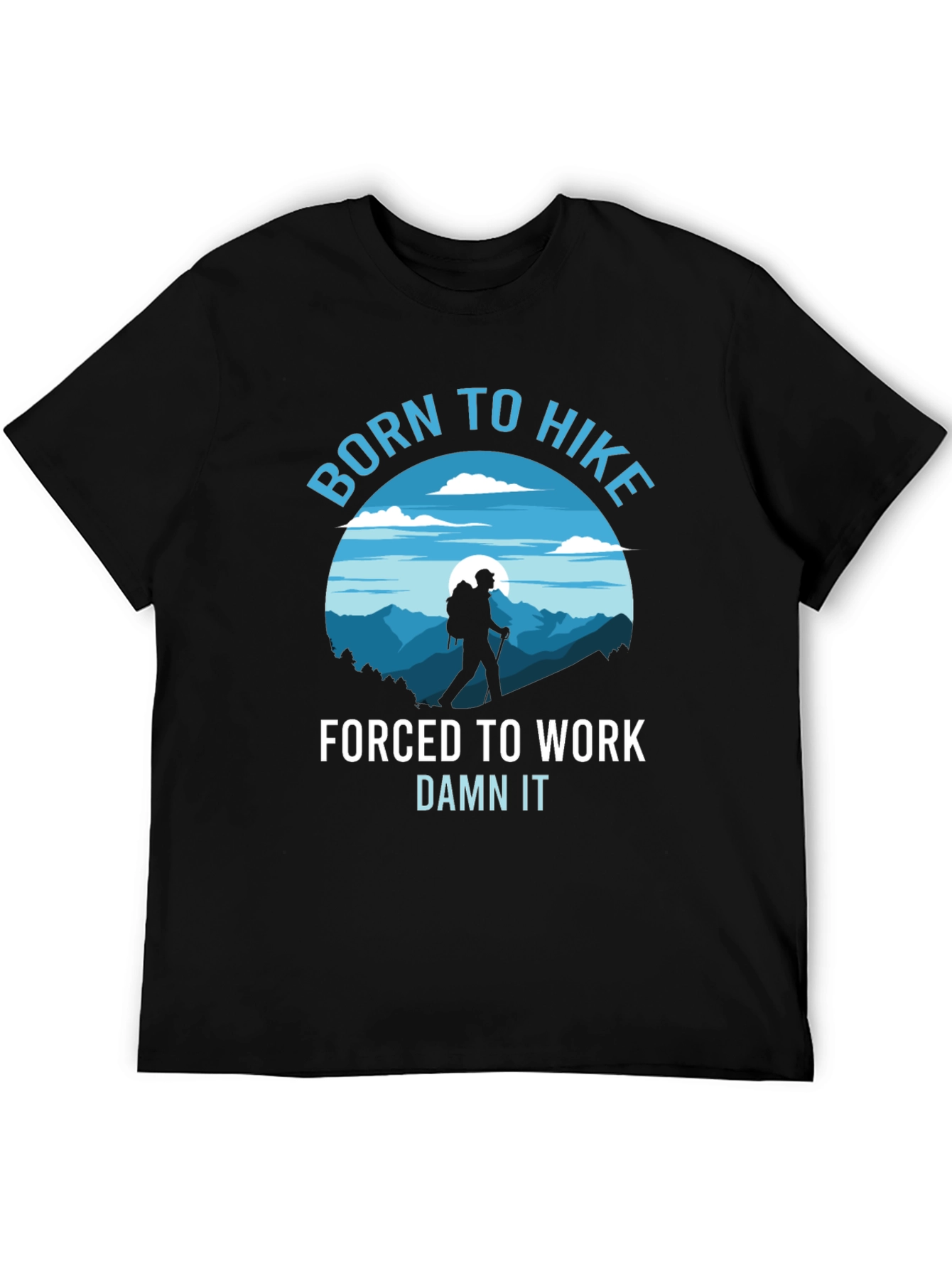 Born to Hike Mens Black Graphic T-Shirt