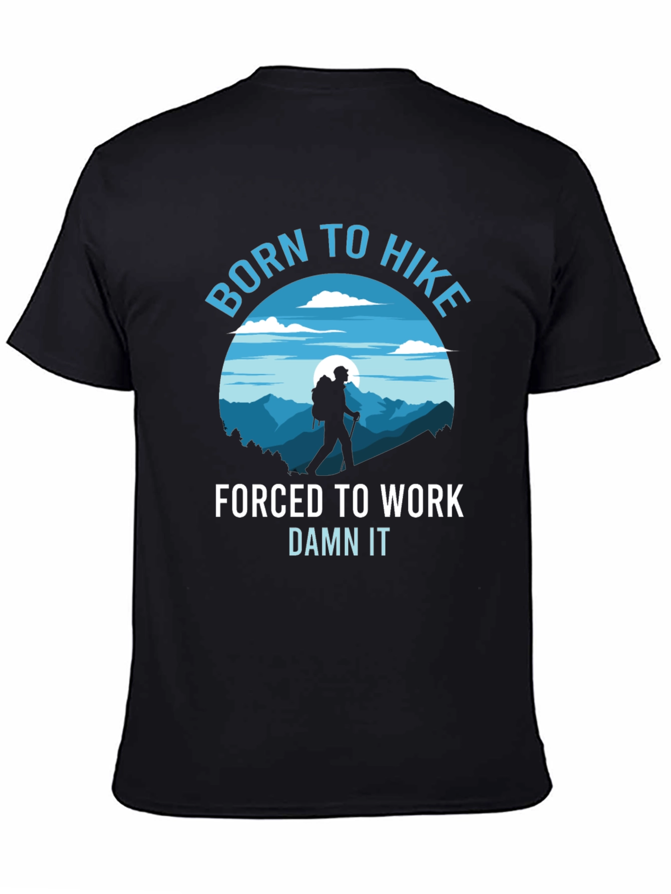 Born to Hike Mens Black Graphic T-Shirt