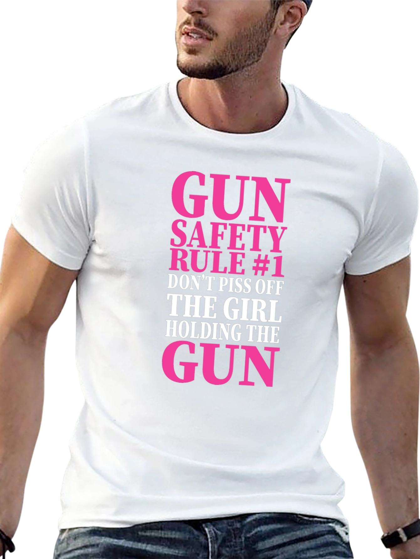 Gun Safety Rule #1 Funny Graphic Tee