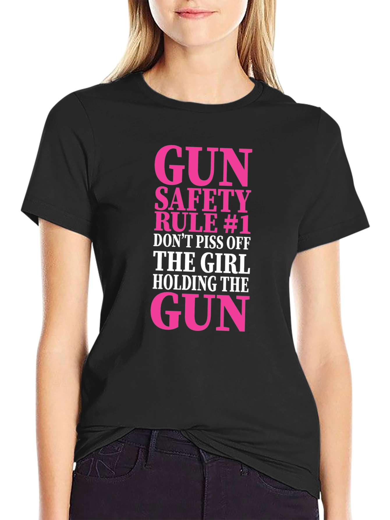 Gun Safety Rule #1 Funny Graphic Tee