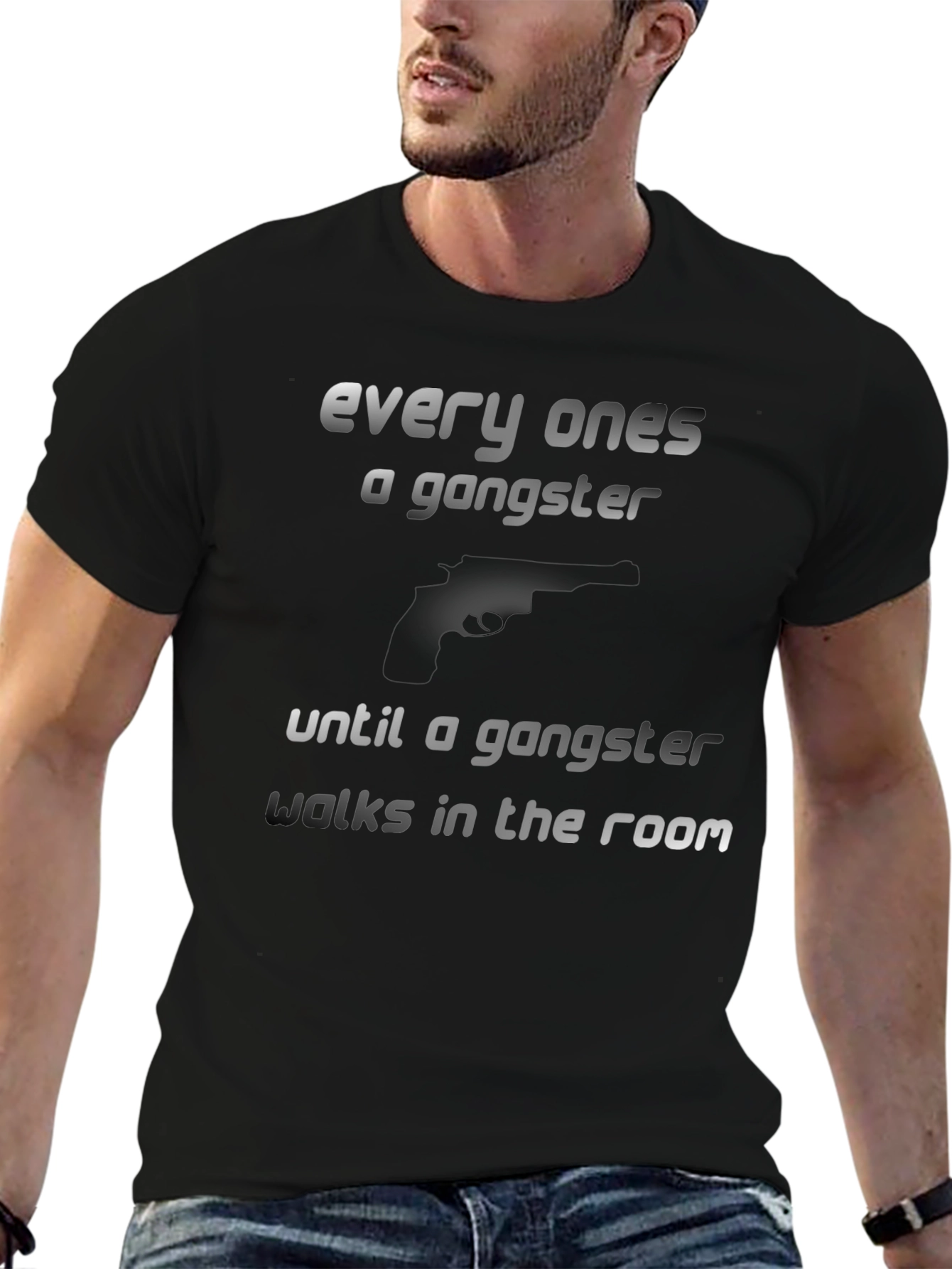 Gangster Graphic Tee - Bold Statement T-Shirt