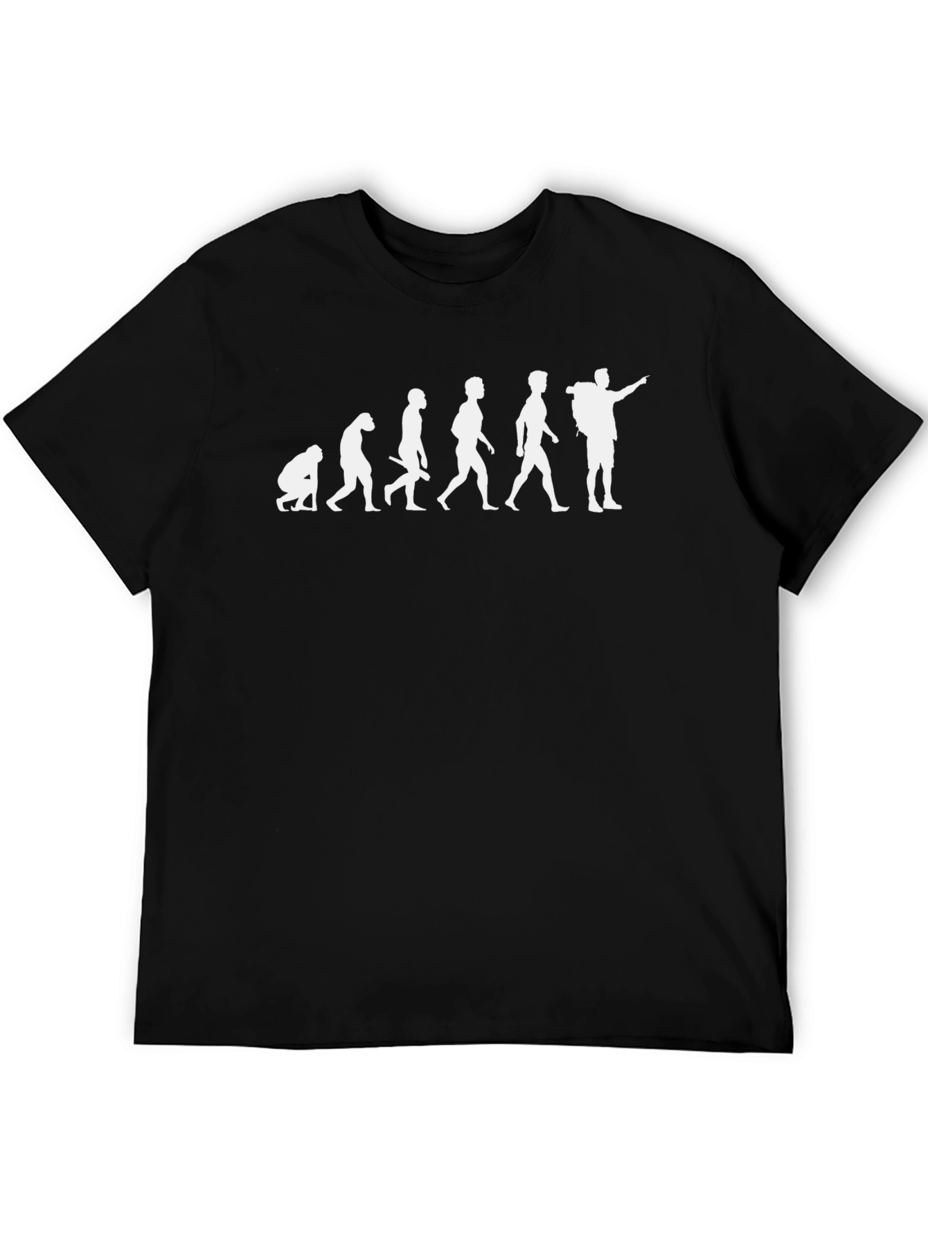 Evolution Hiker Graphic T-Shirt - Black Cotton Tee