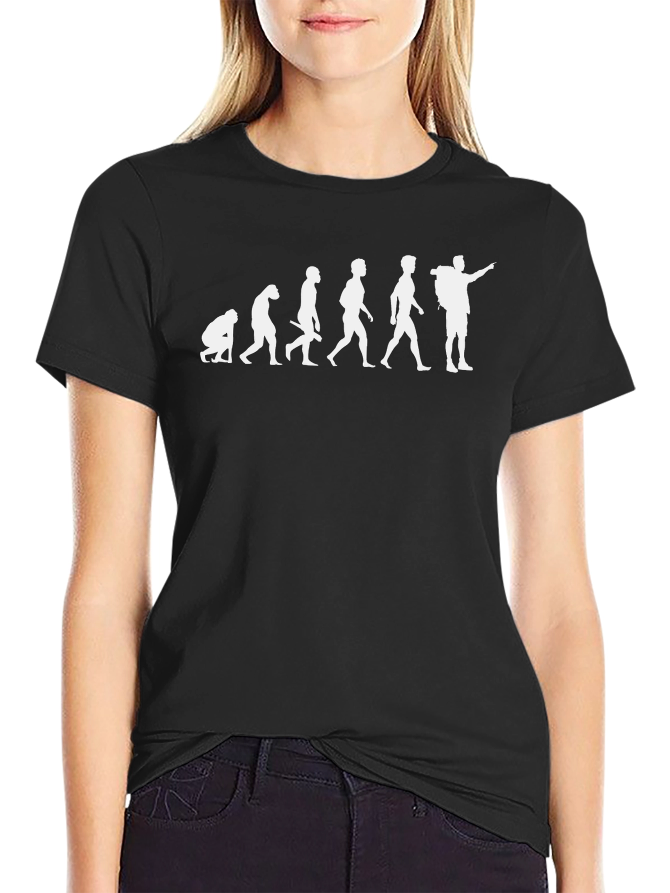 Evolution Hiker Graphic T-Shirt - Black Cotton Tee