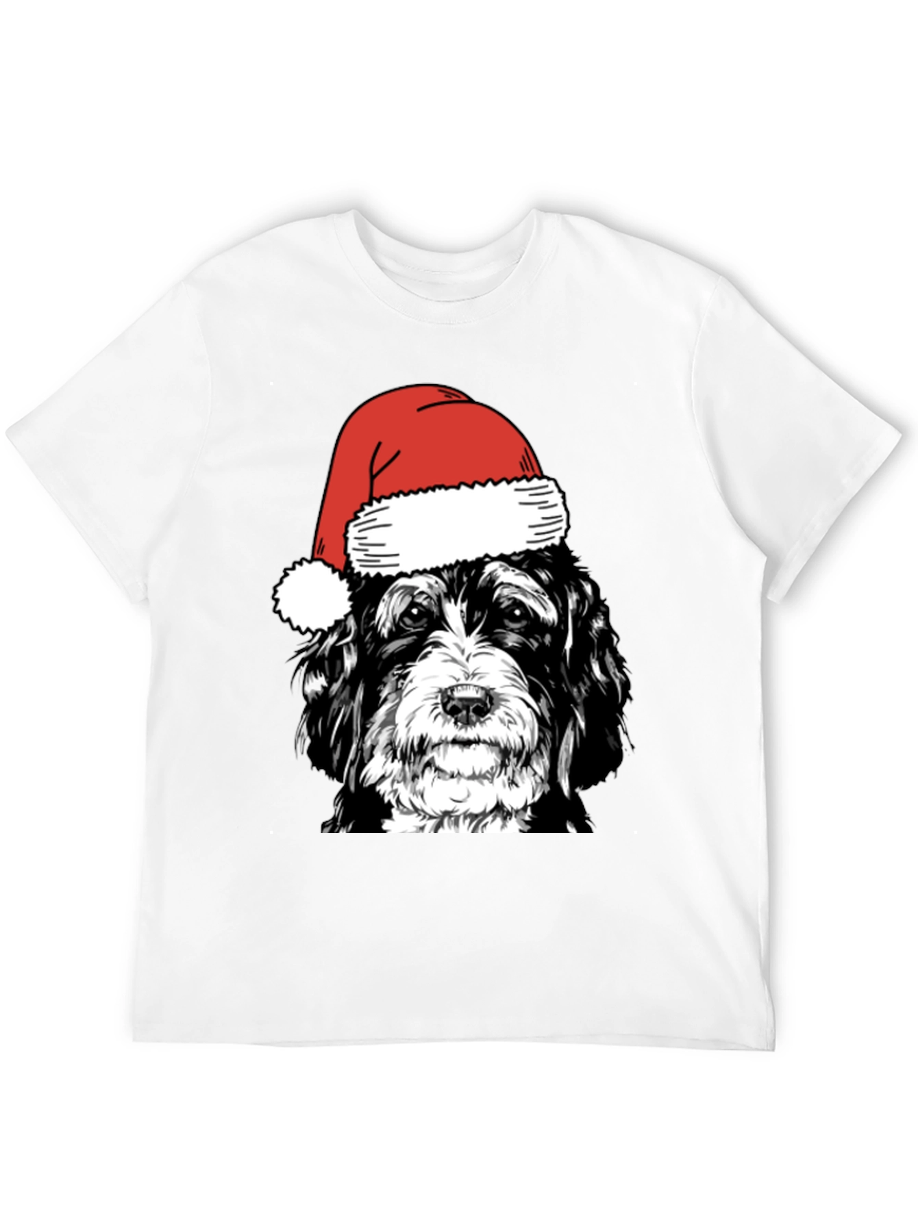 Christmas Dog Santa Hat T-Shirt