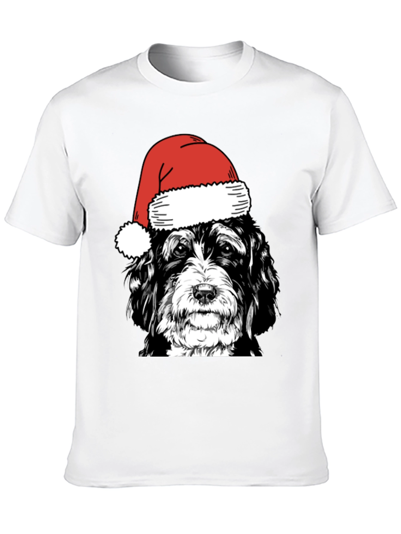 Christmas Dog Santa Hat T-Shirt